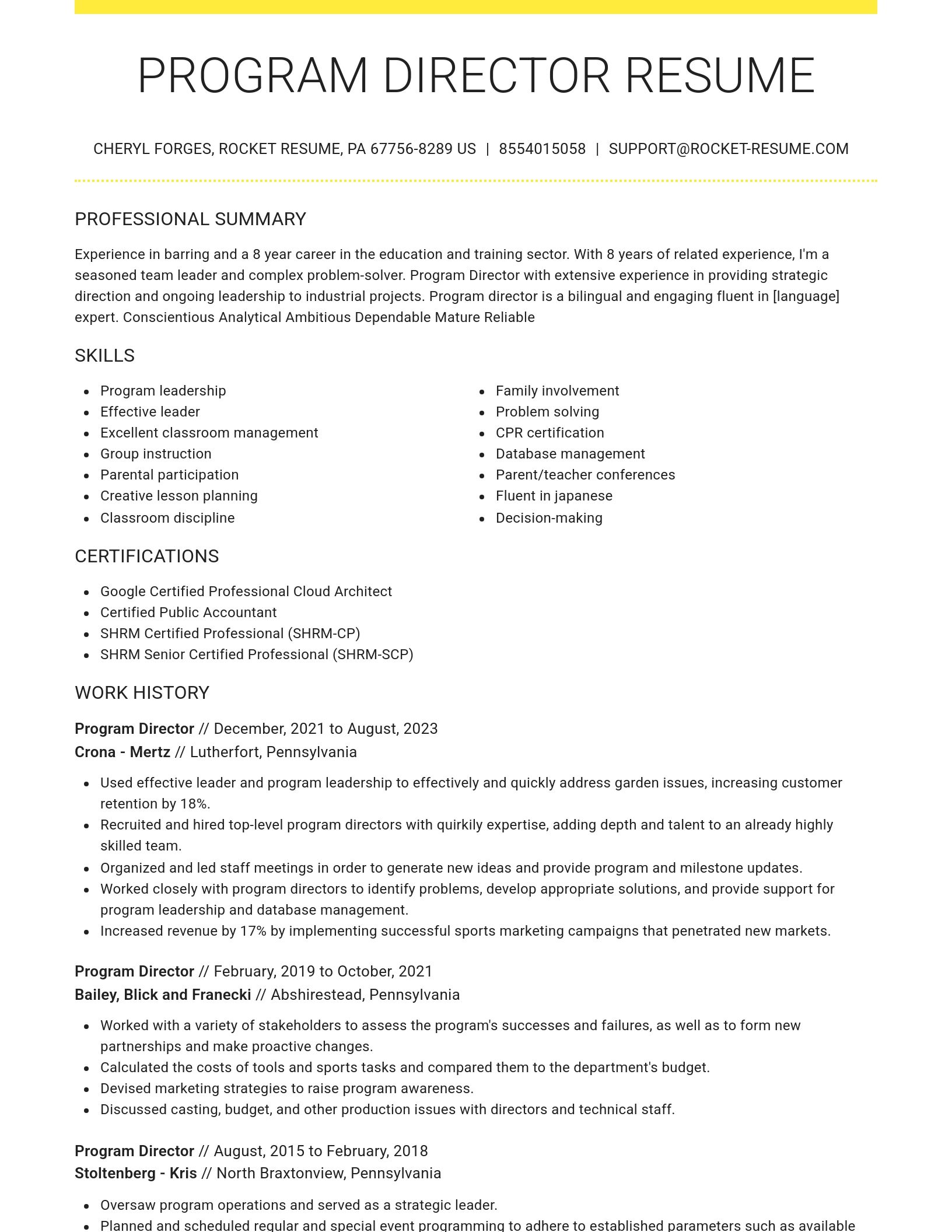 Grand resume template