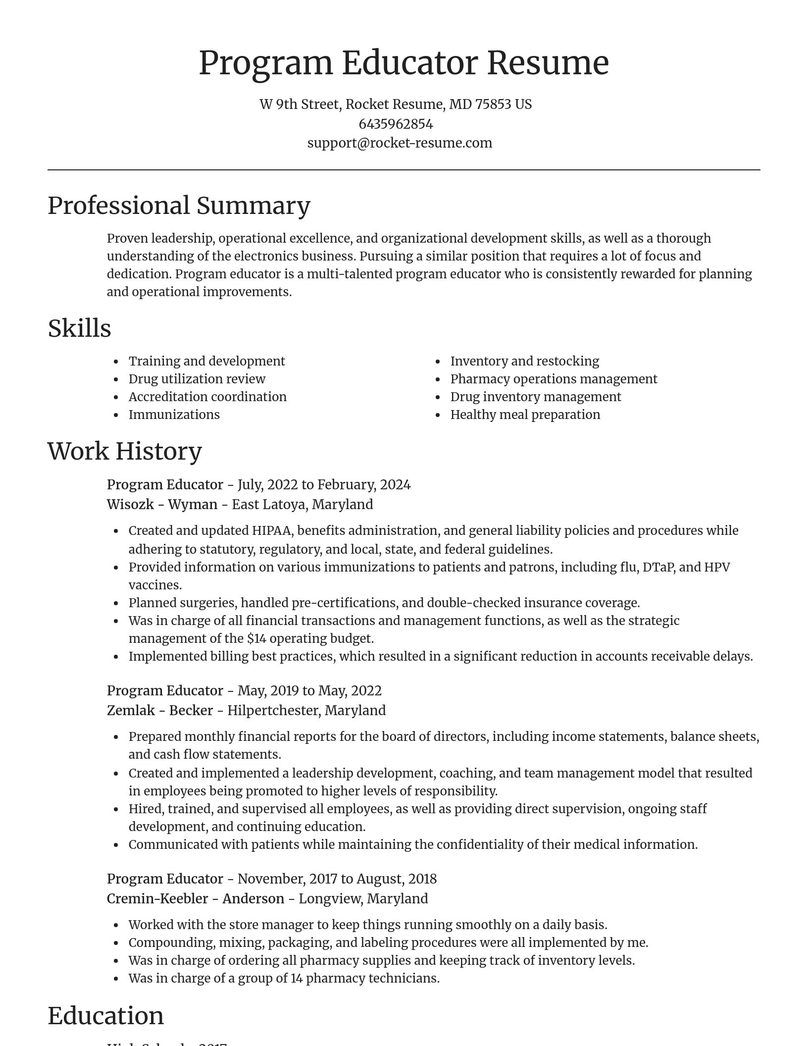 Focal Point resume template
