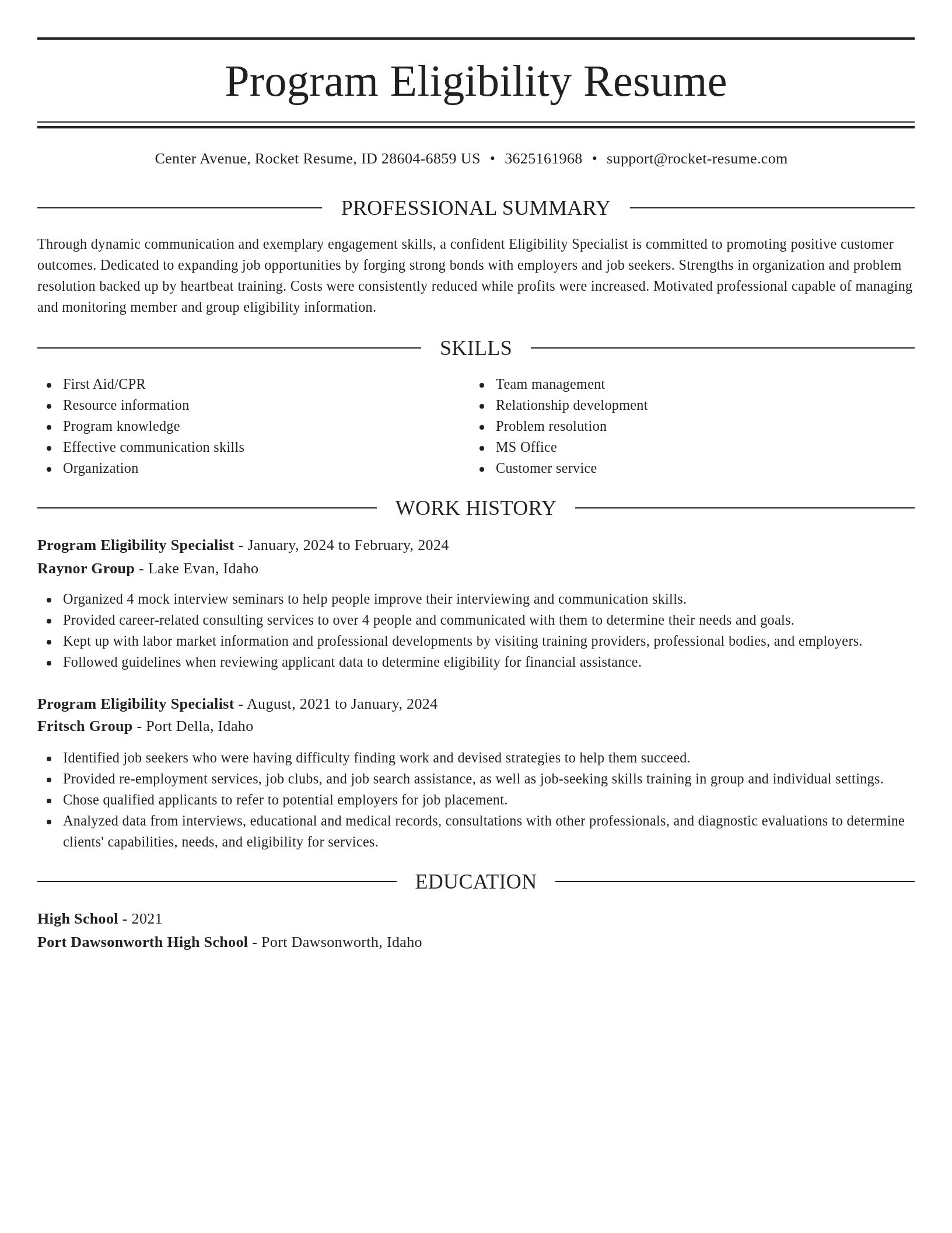 Elegant resume template