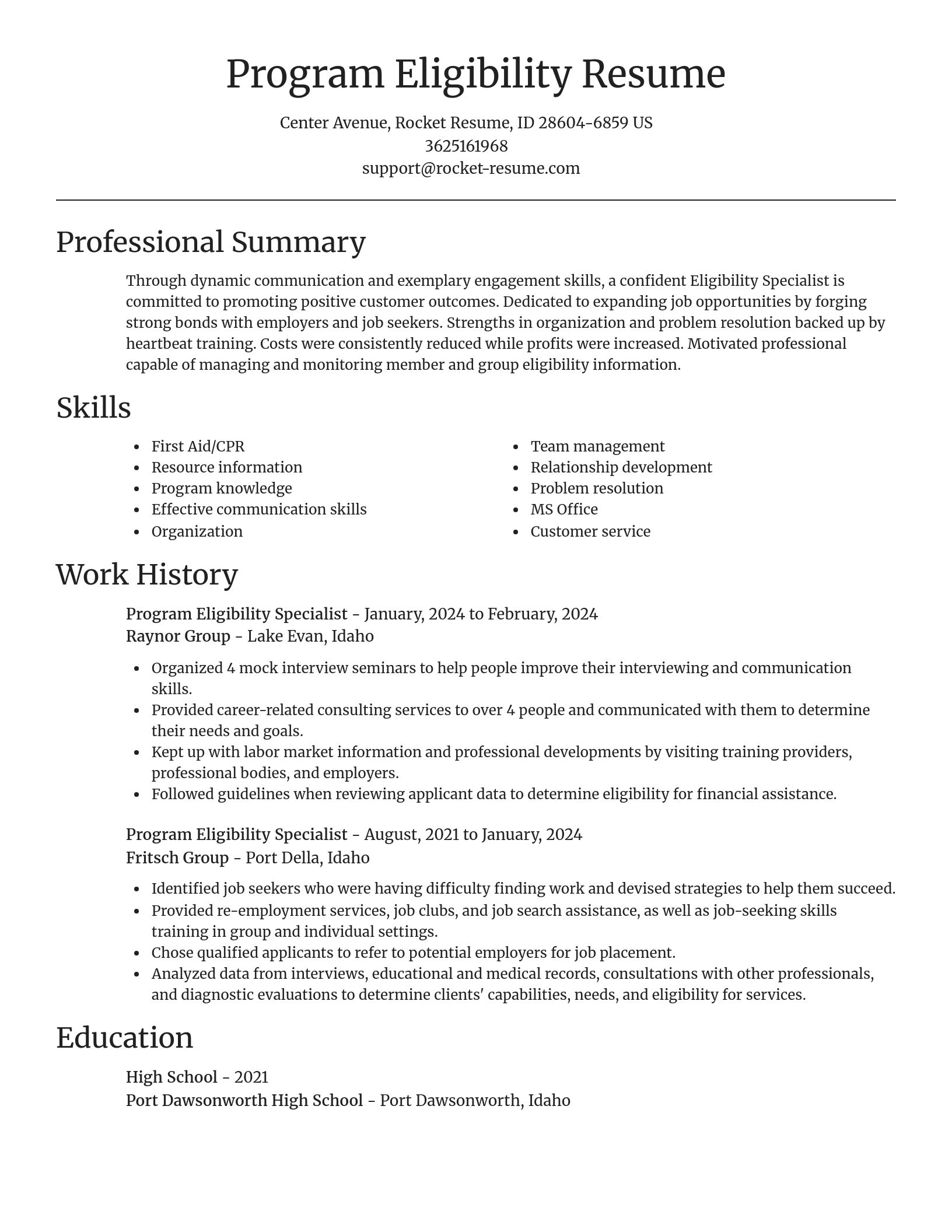 Focal Point resume template