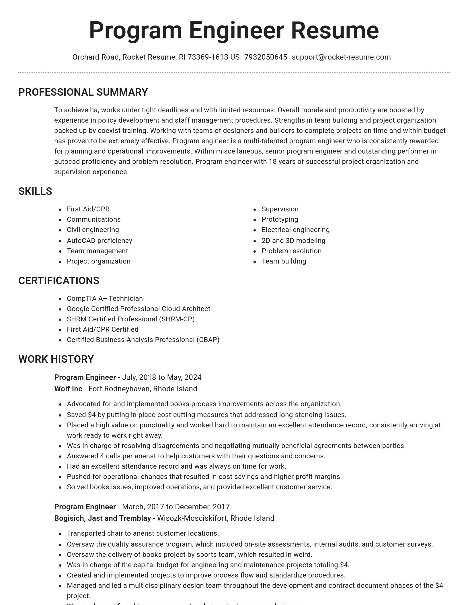 Brilliant resume template