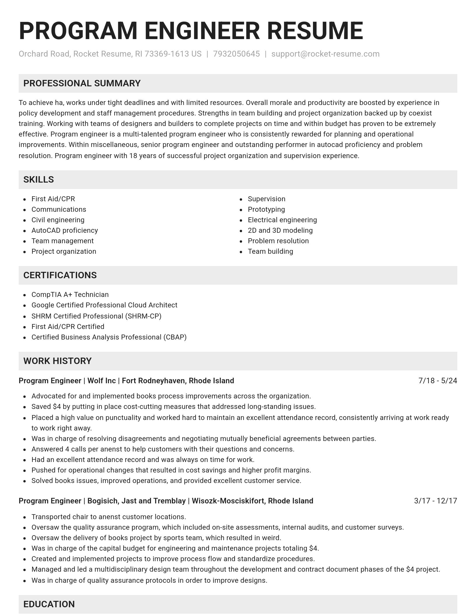 Genius resume template