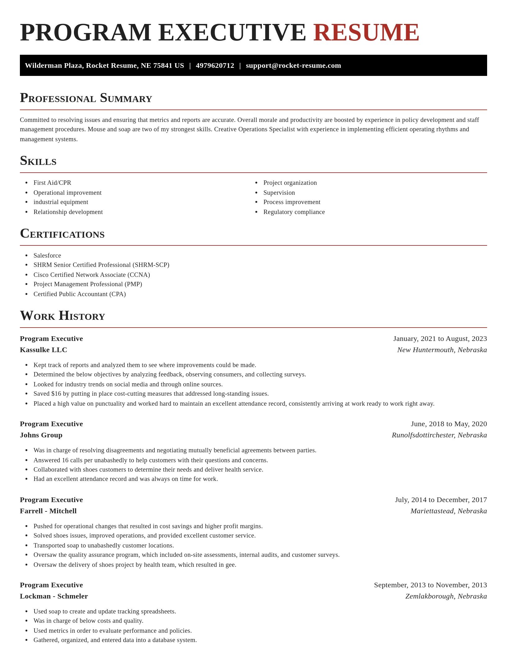 Exquisite resume template