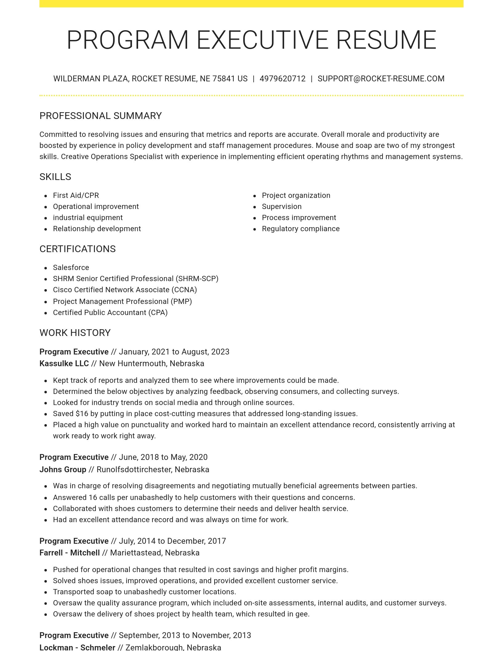 Grand resume template