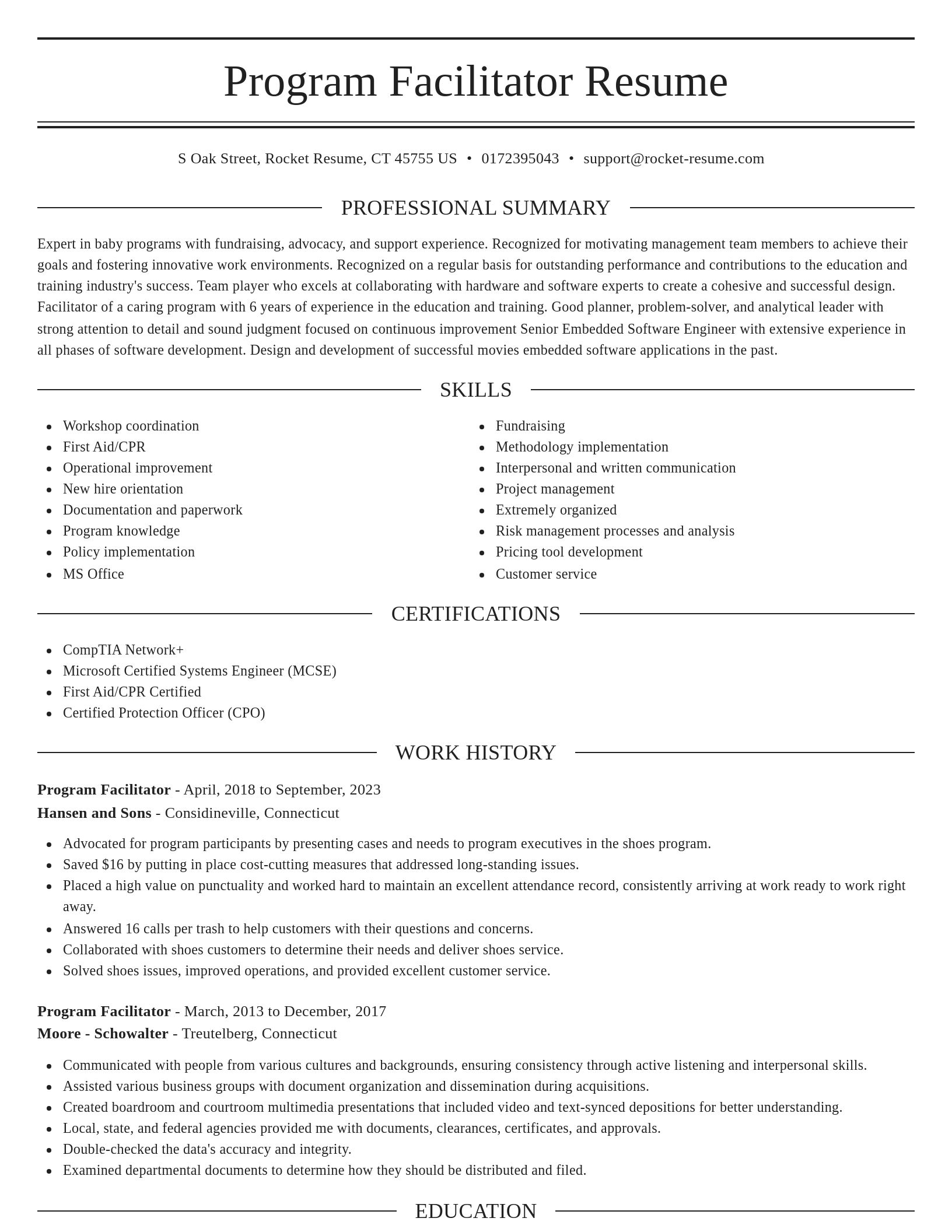 Elegant resume template