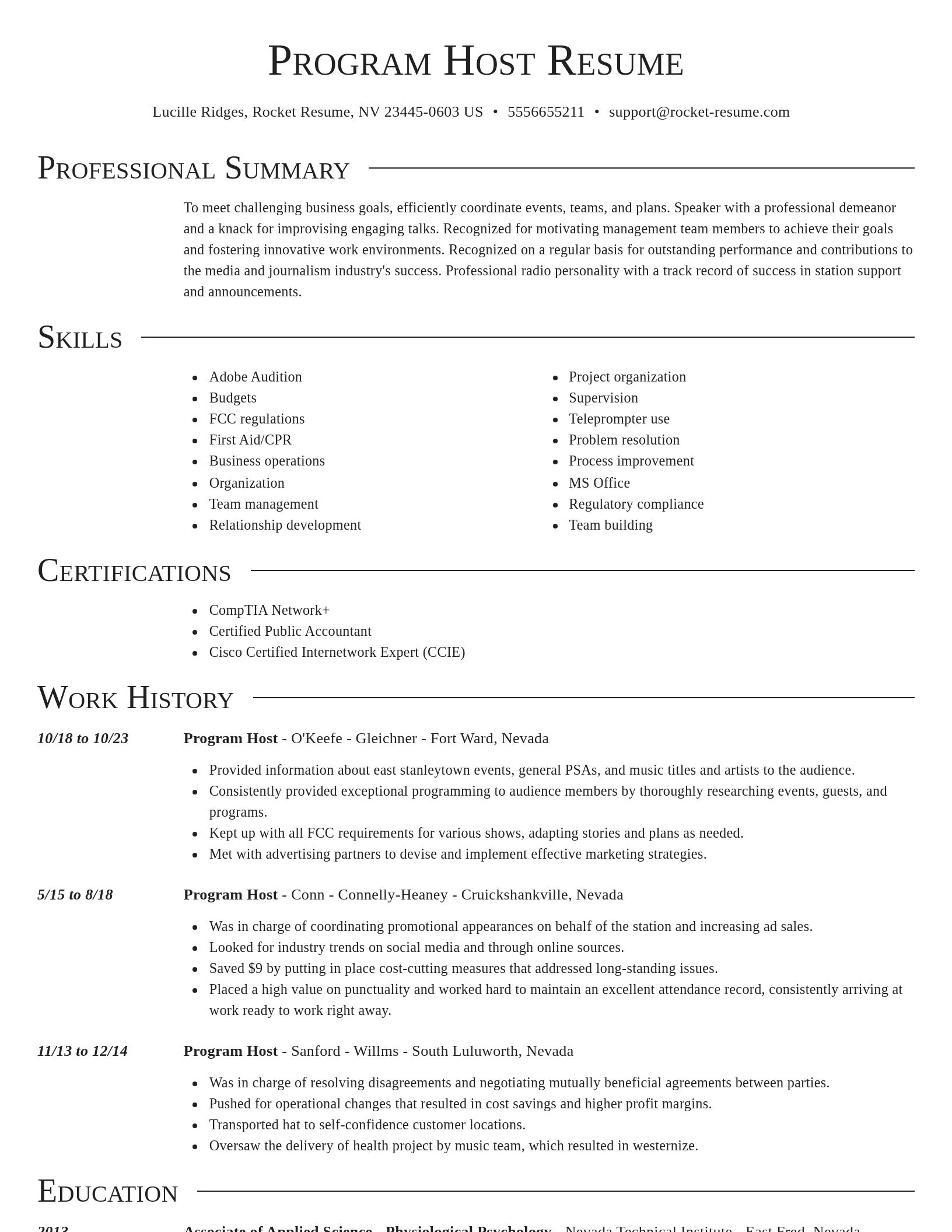 Director resume template