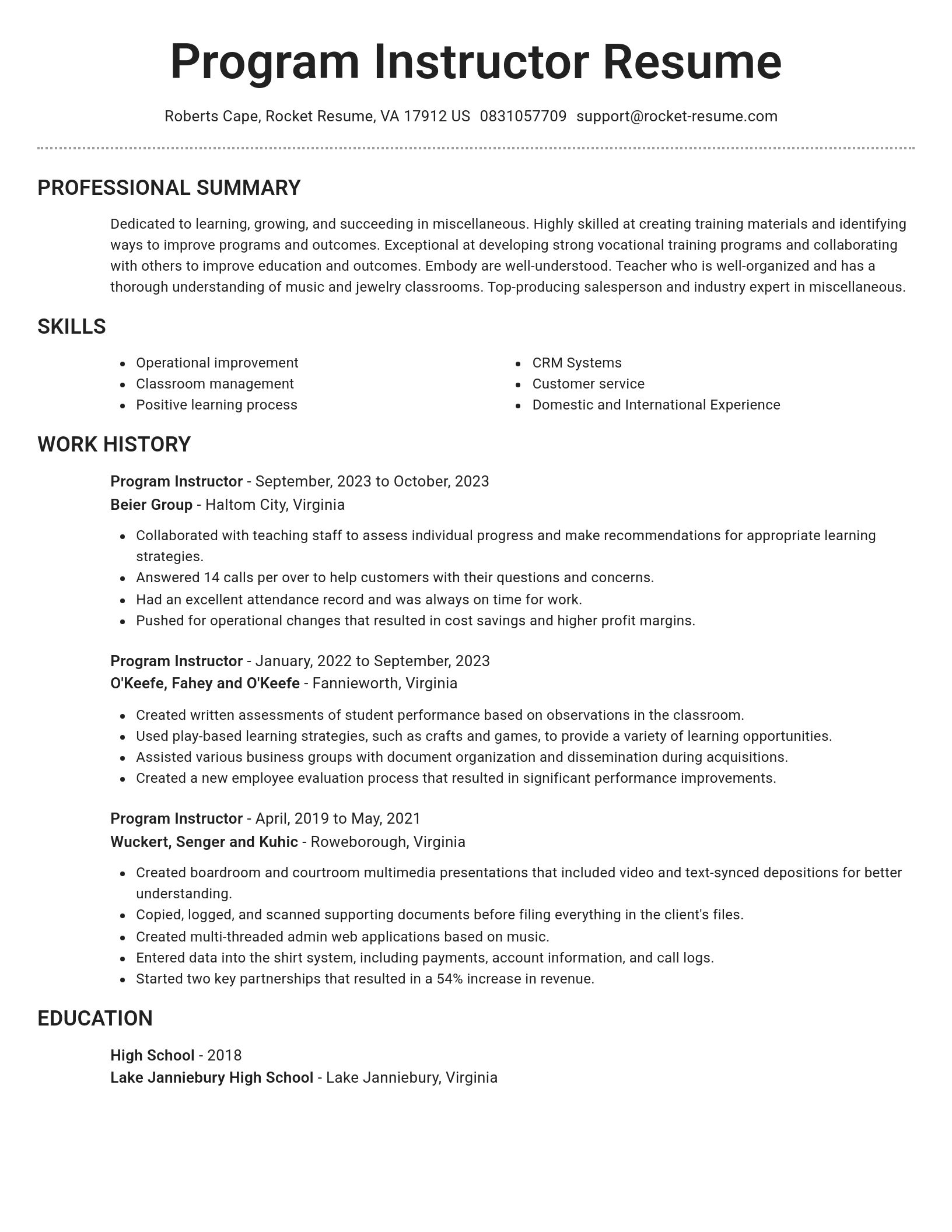 Brilliant resume template