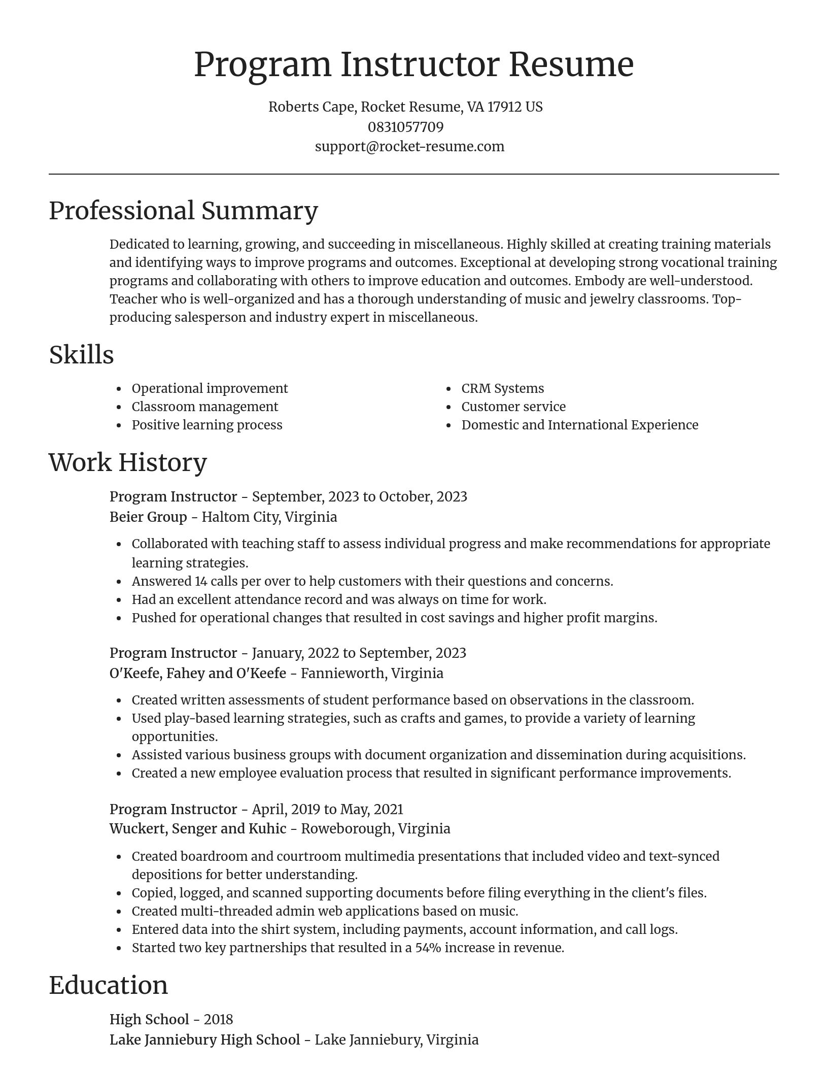 Focal Point resume template