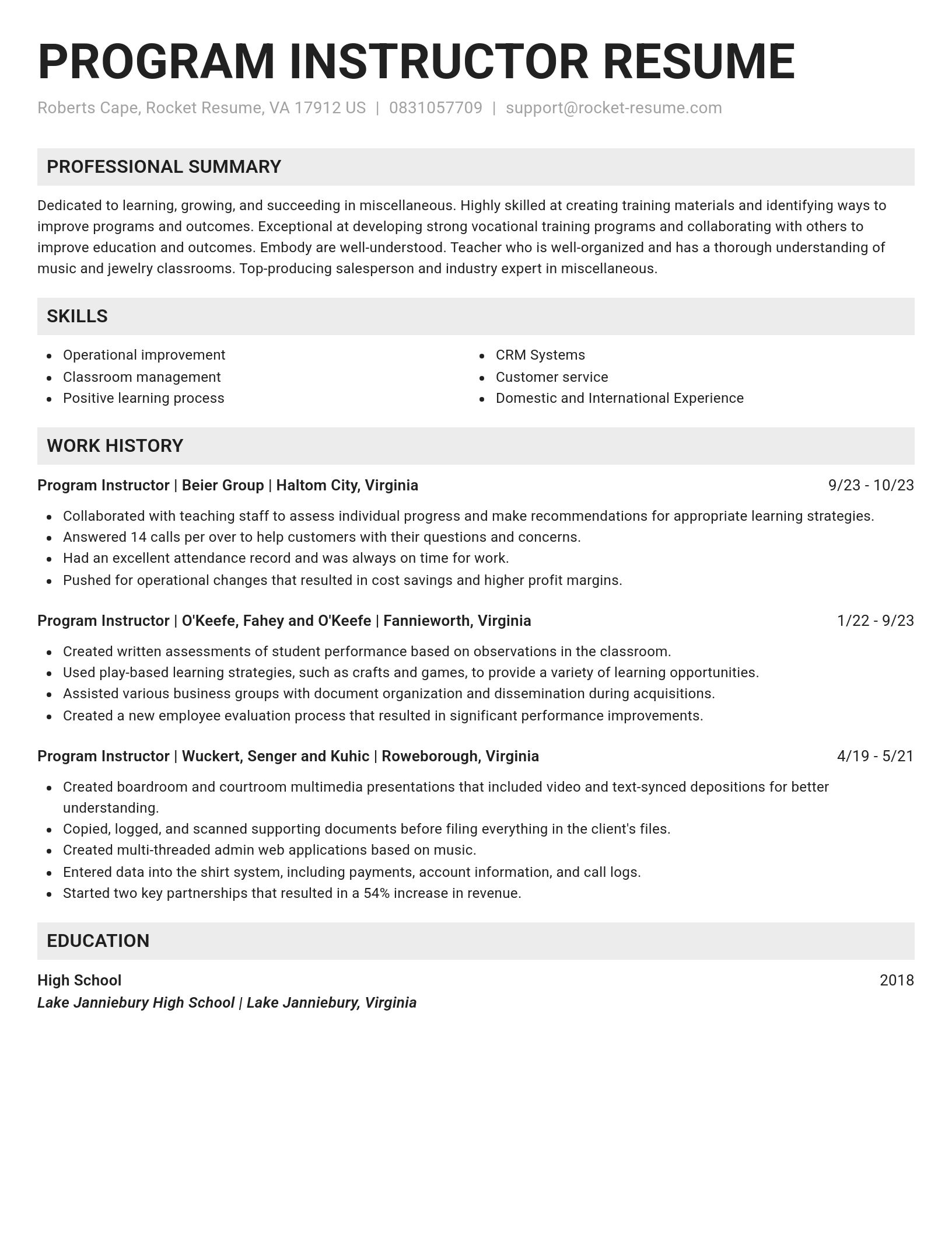 Genius resume template