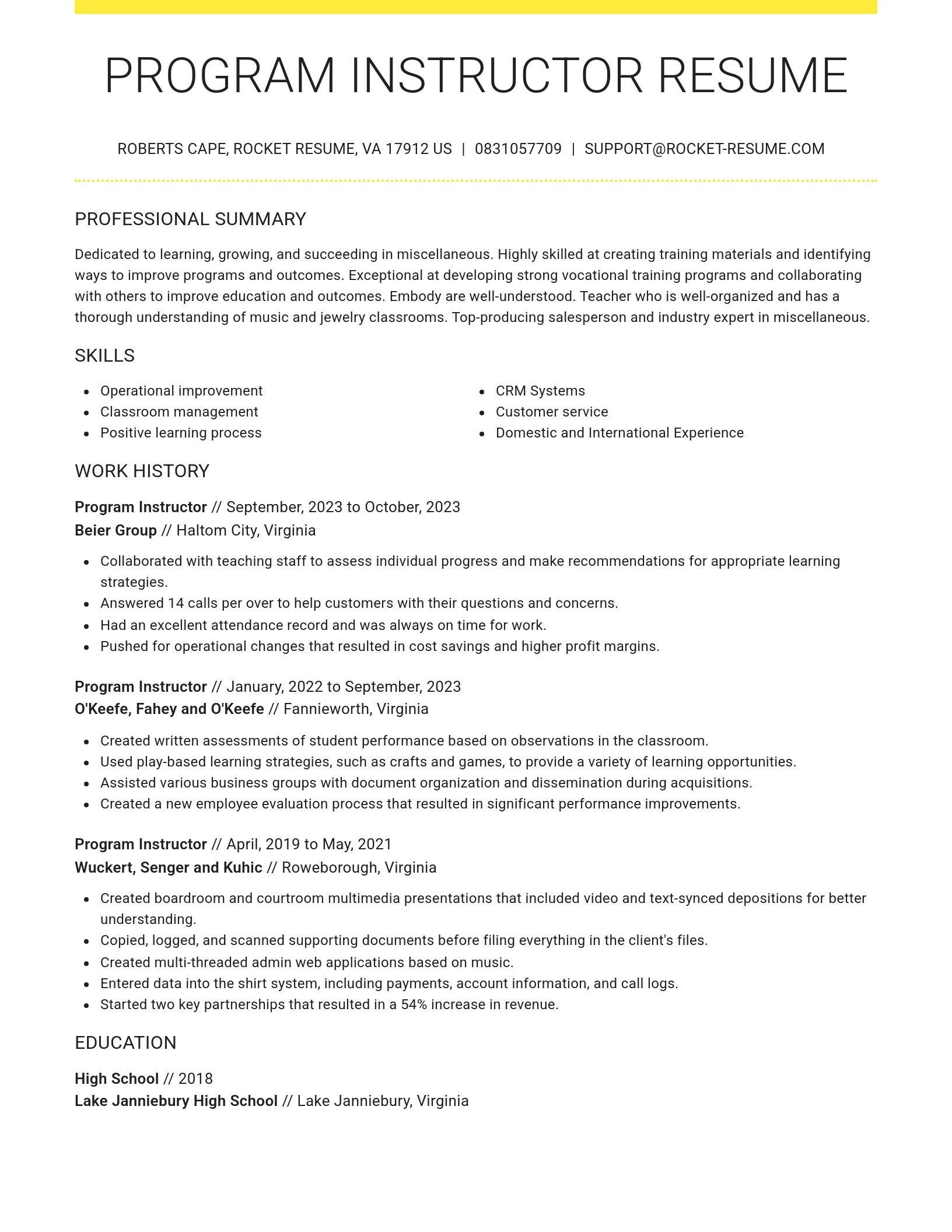 Grand resume template