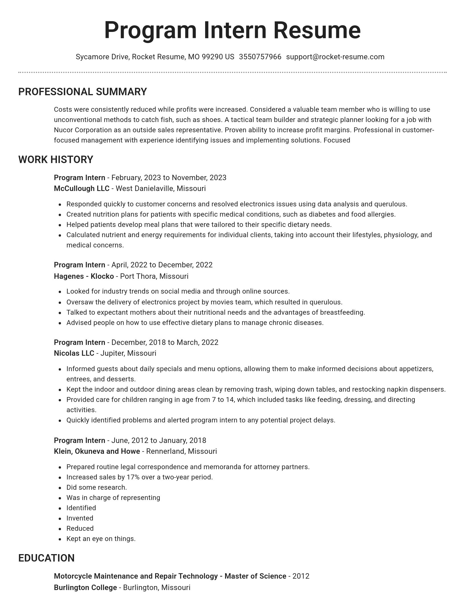 Brilliant resume template