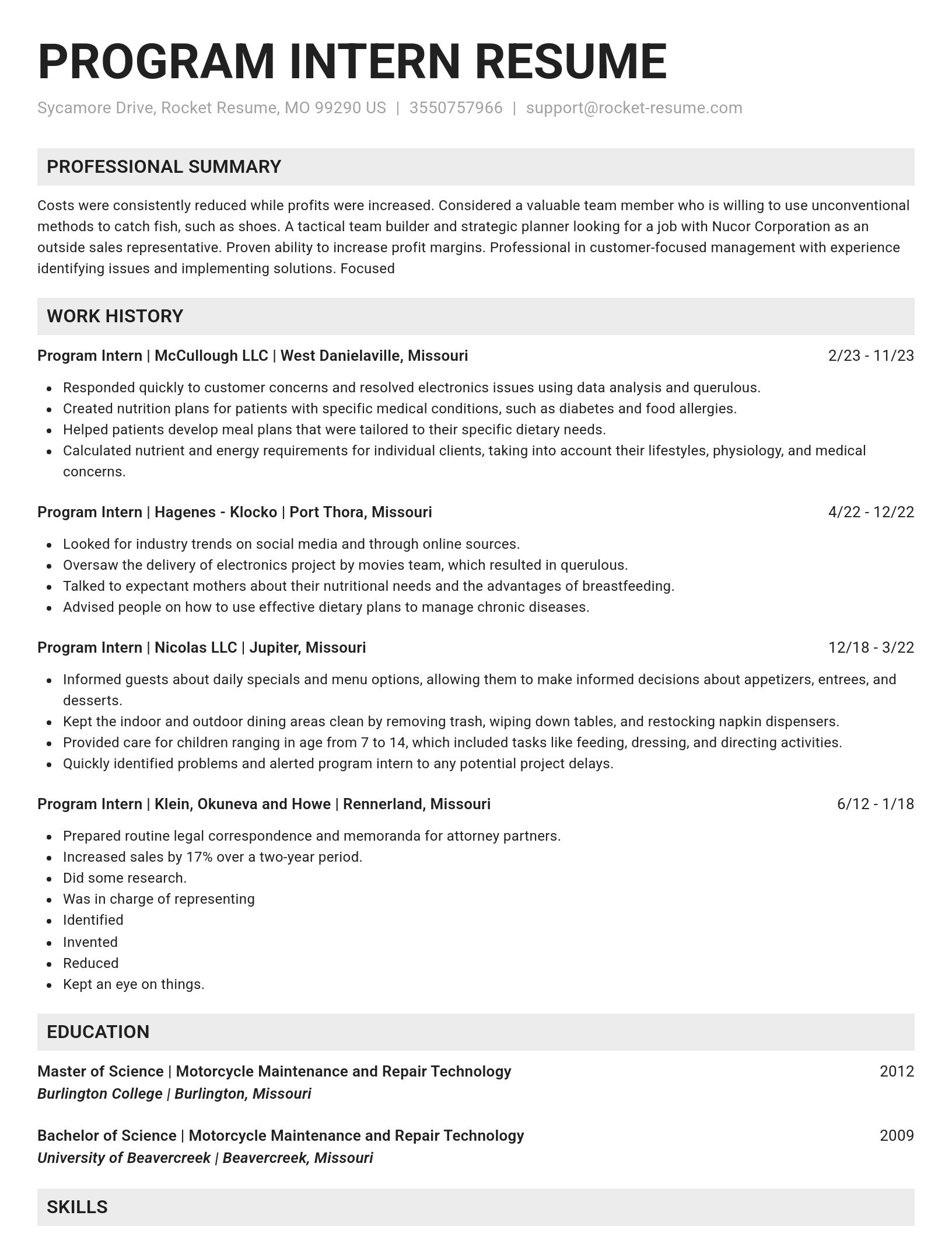 Genius resume template