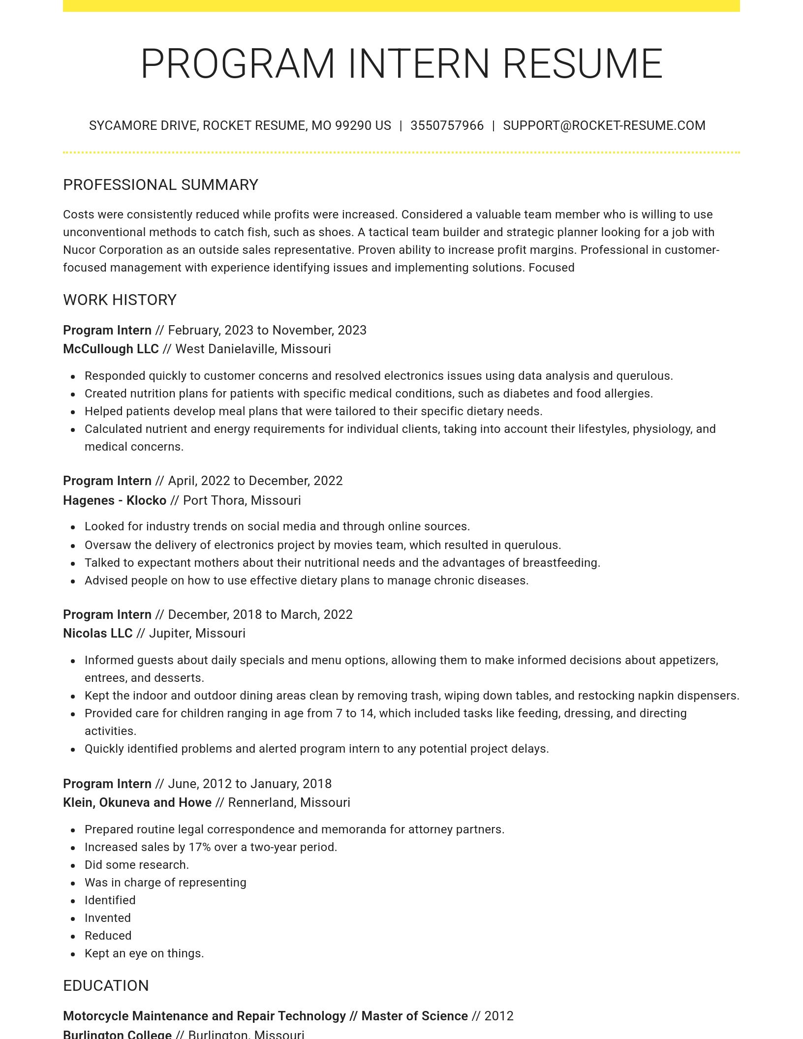 Grand resume template
