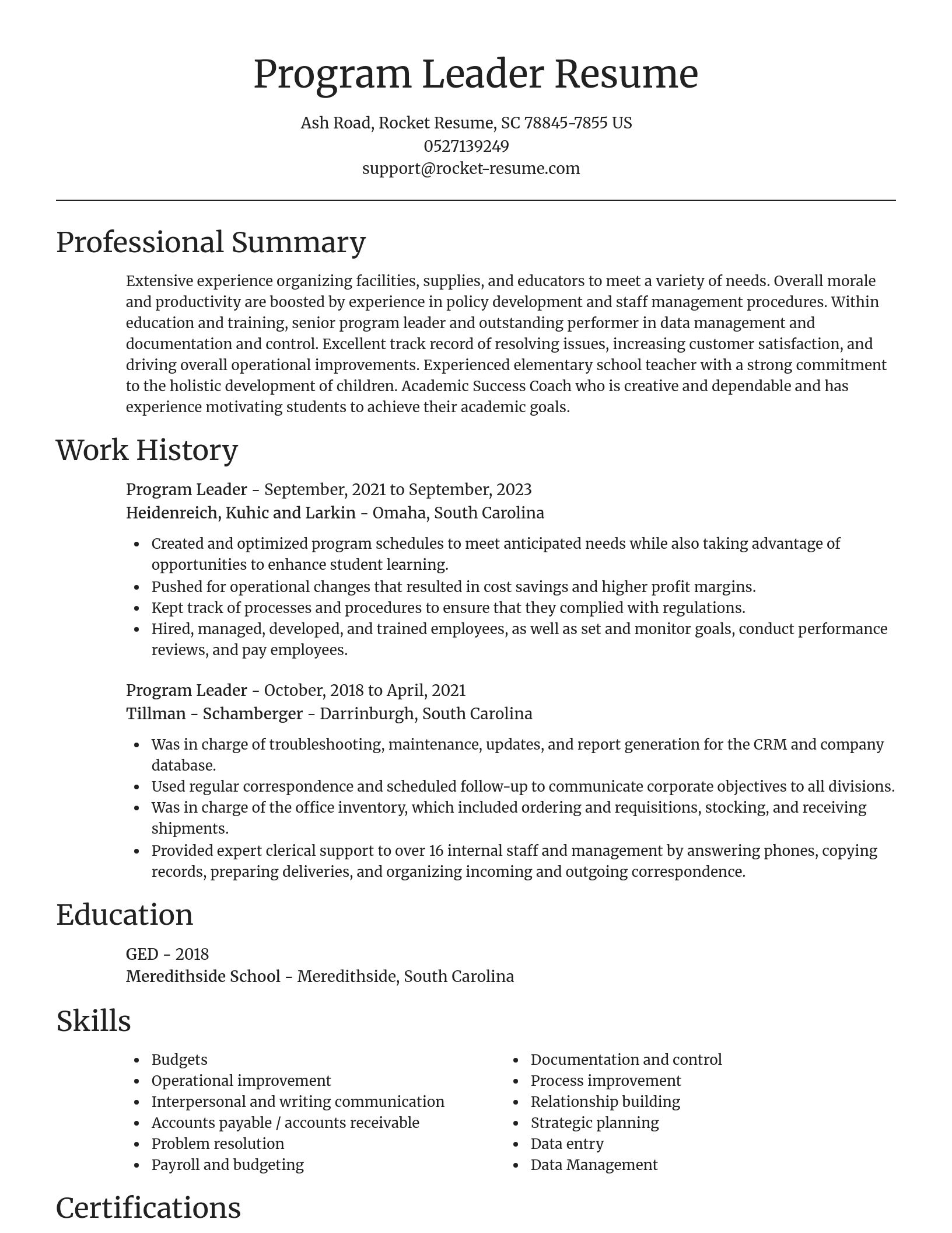 Focal Point resume template