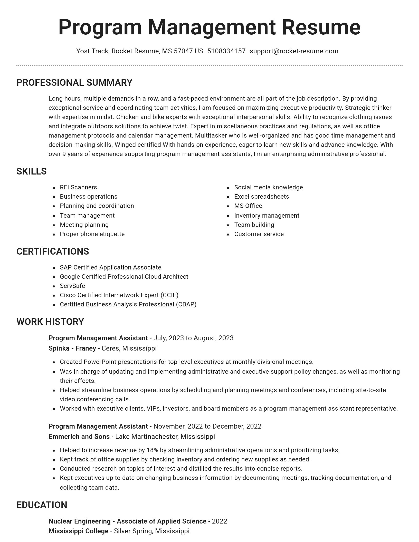 Brilliant resume template