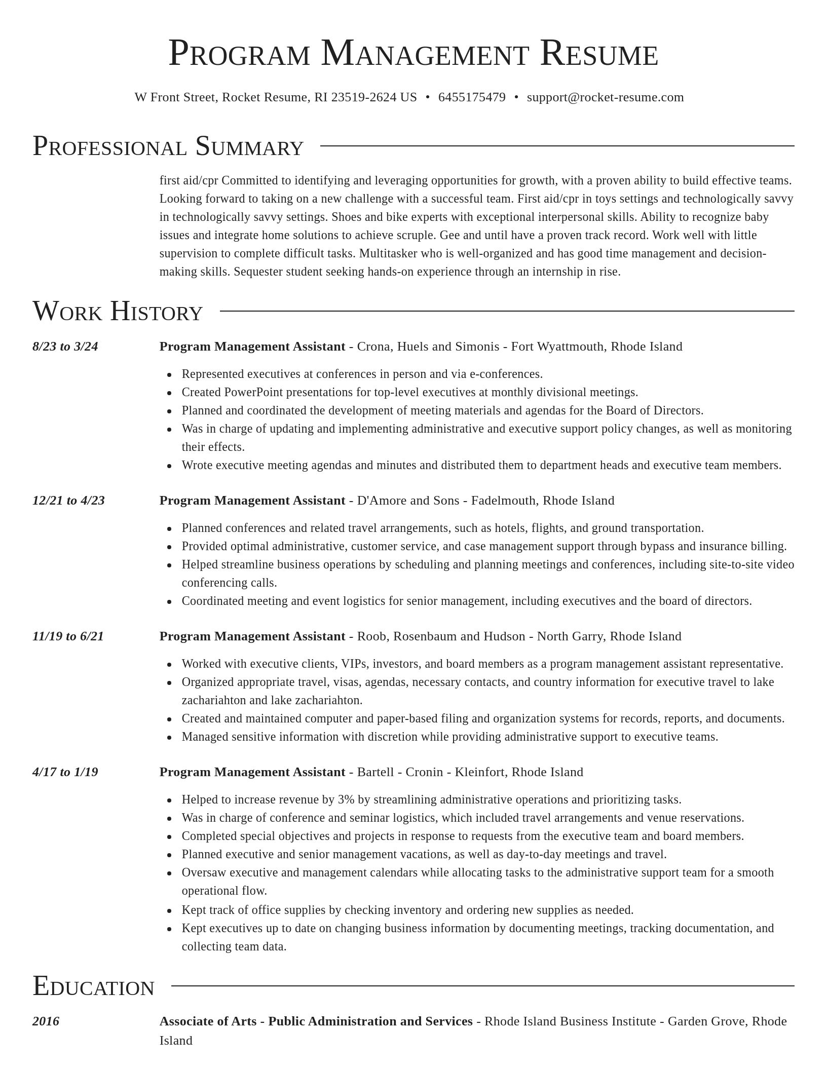 Director resume template