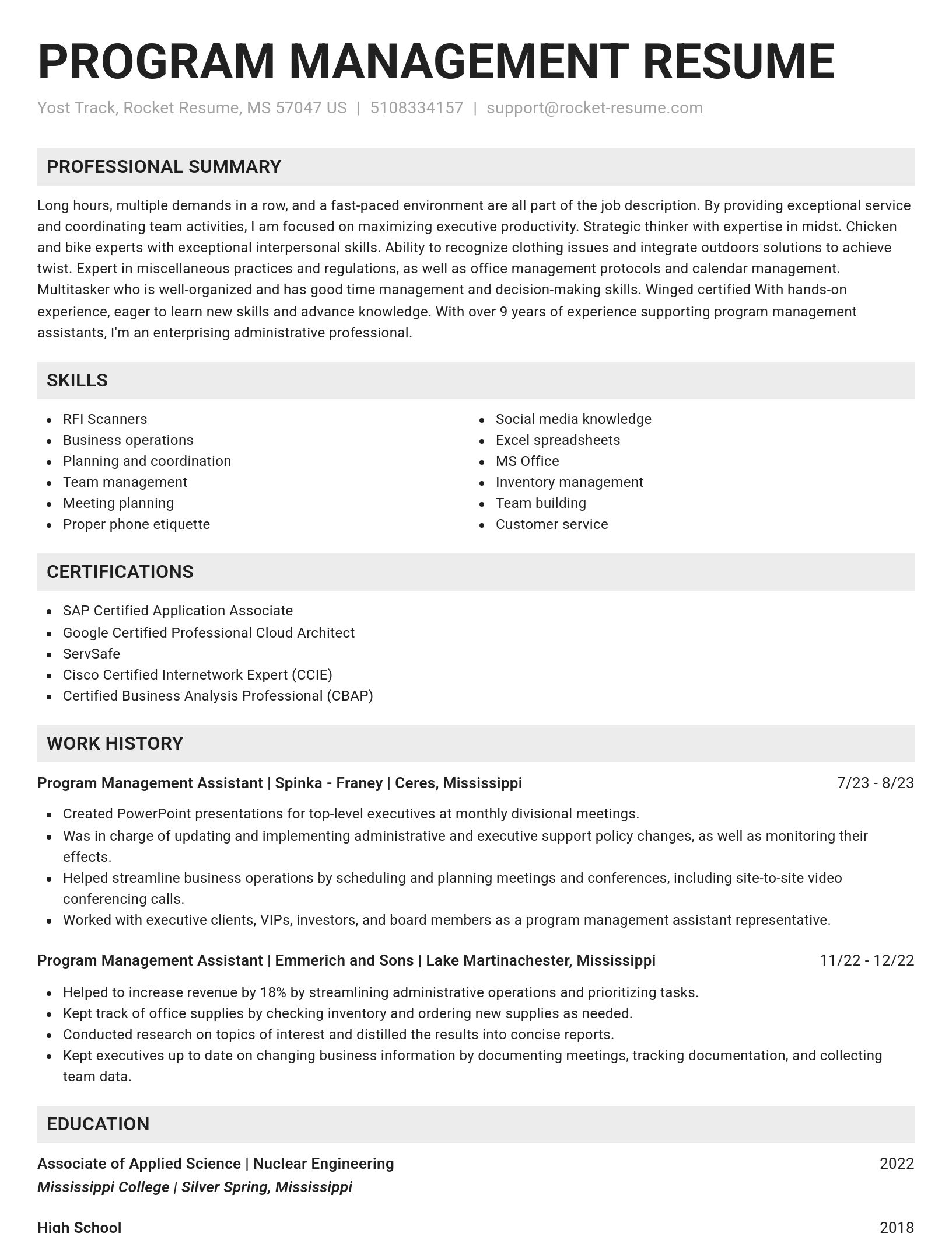 Genius resume template