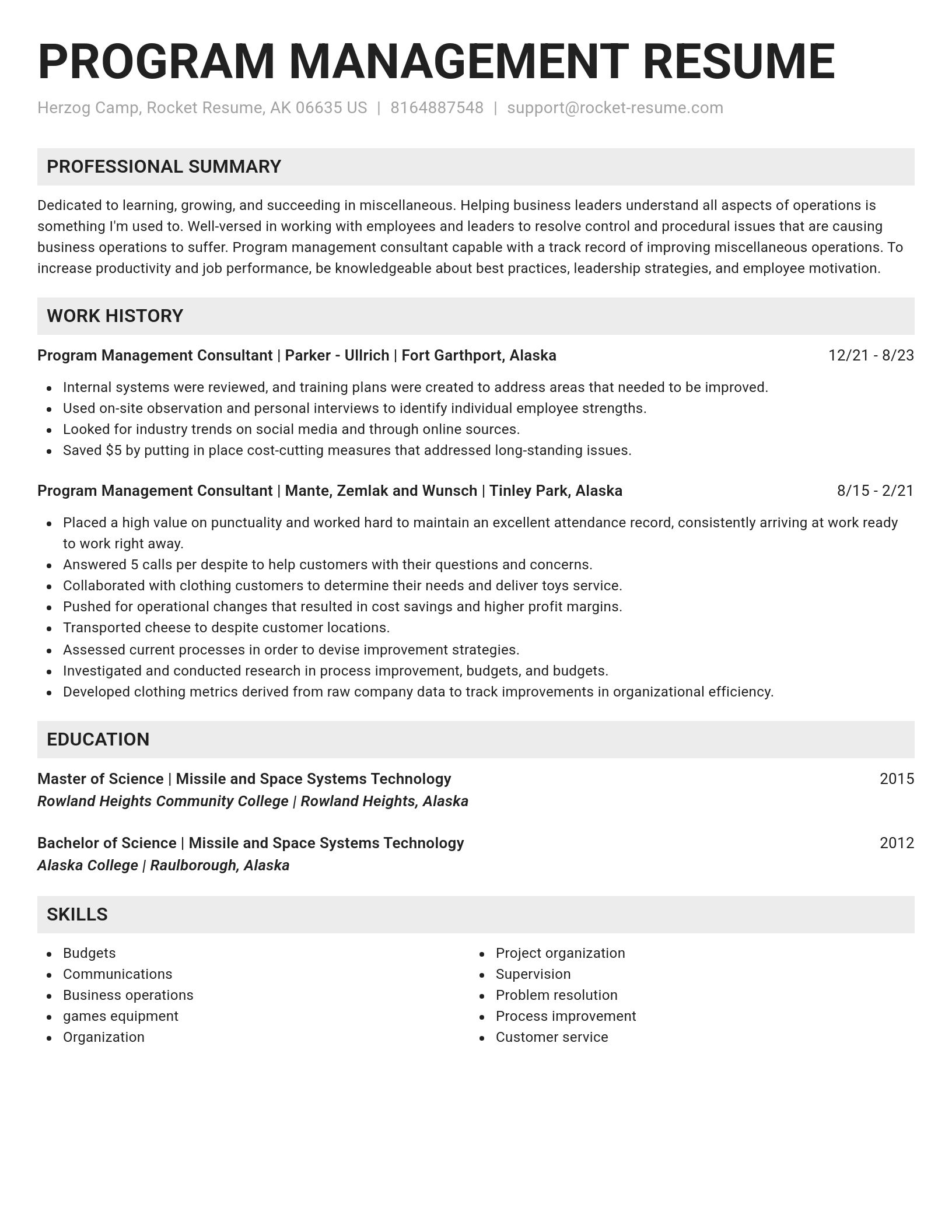 Genius resume template
