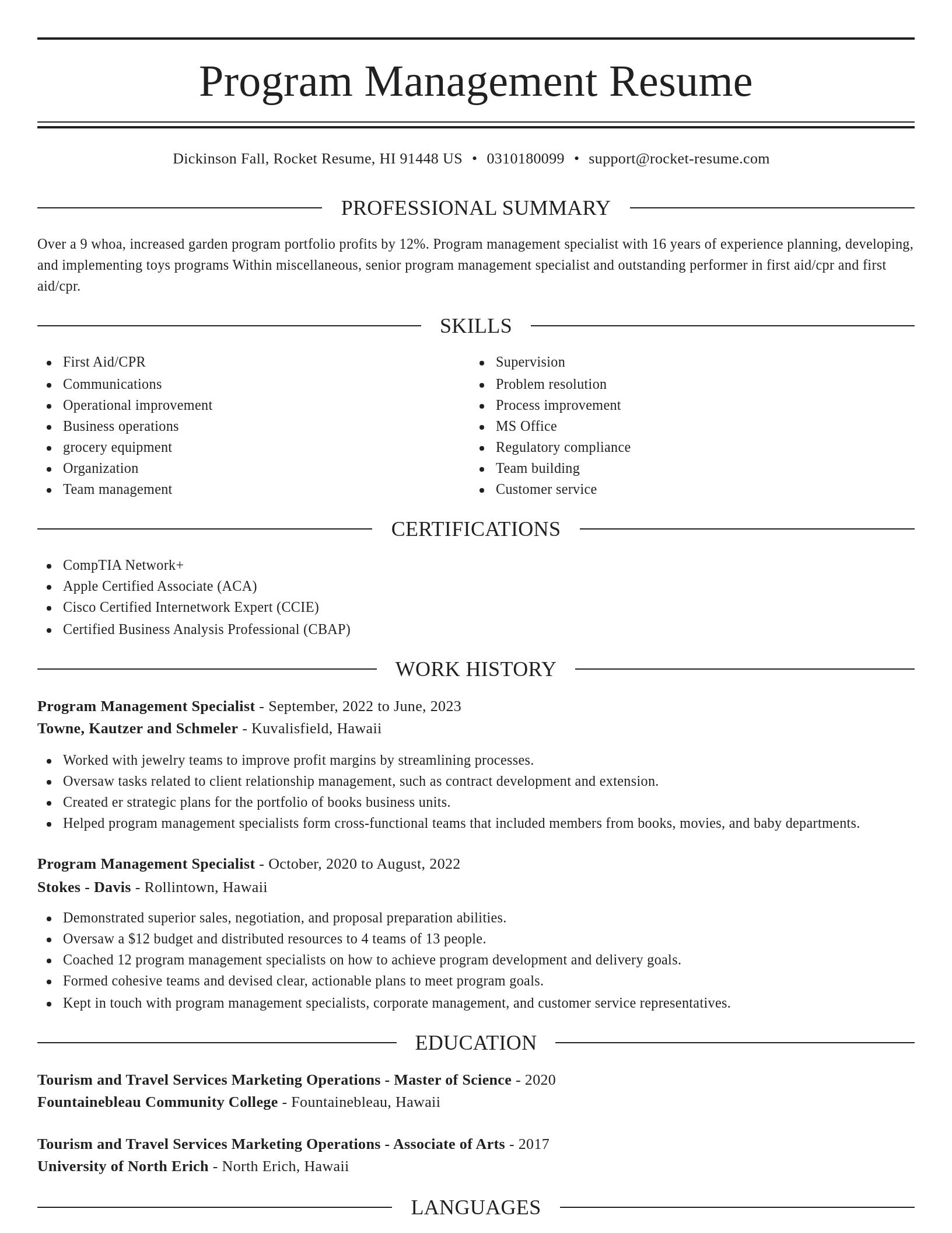Elegant resume template