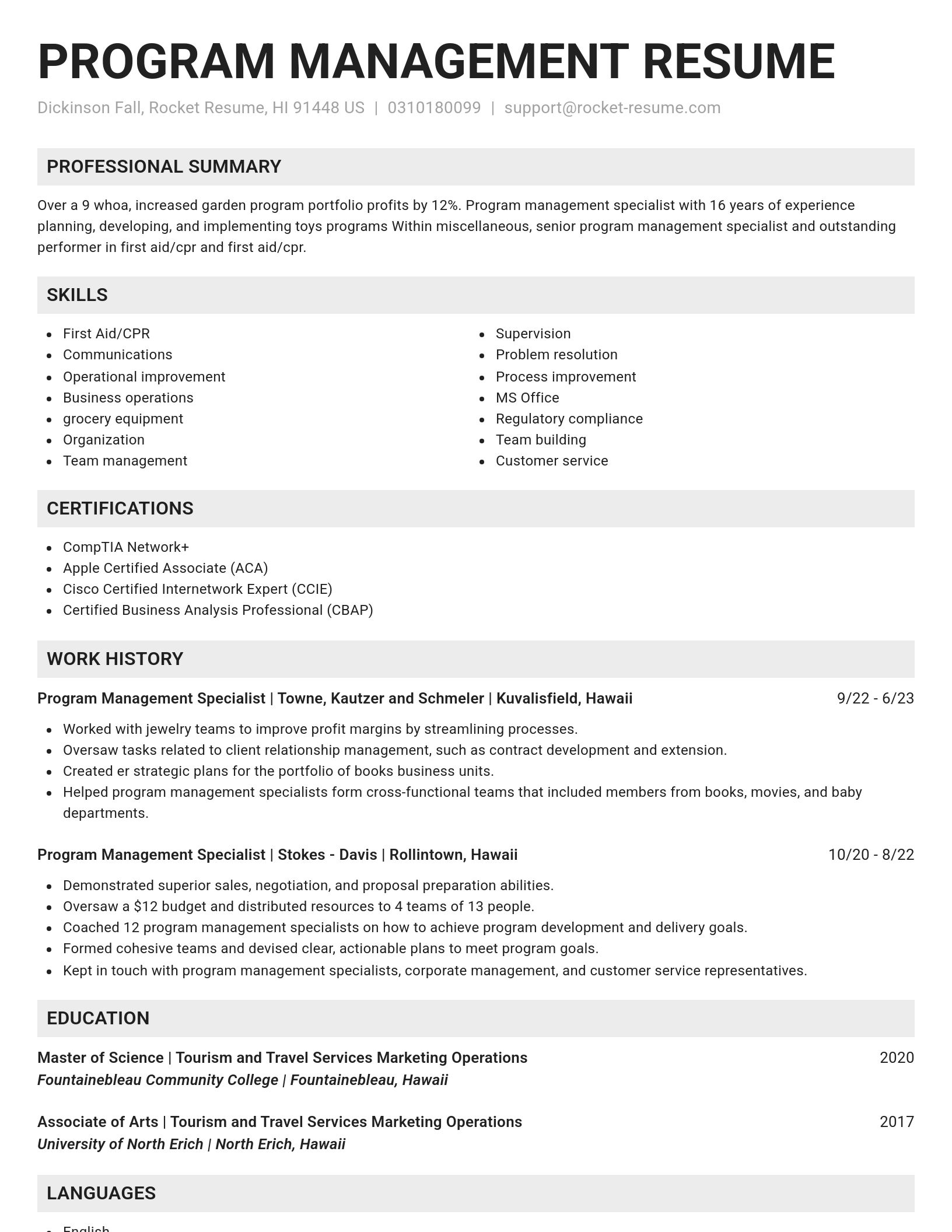 Genius resume template