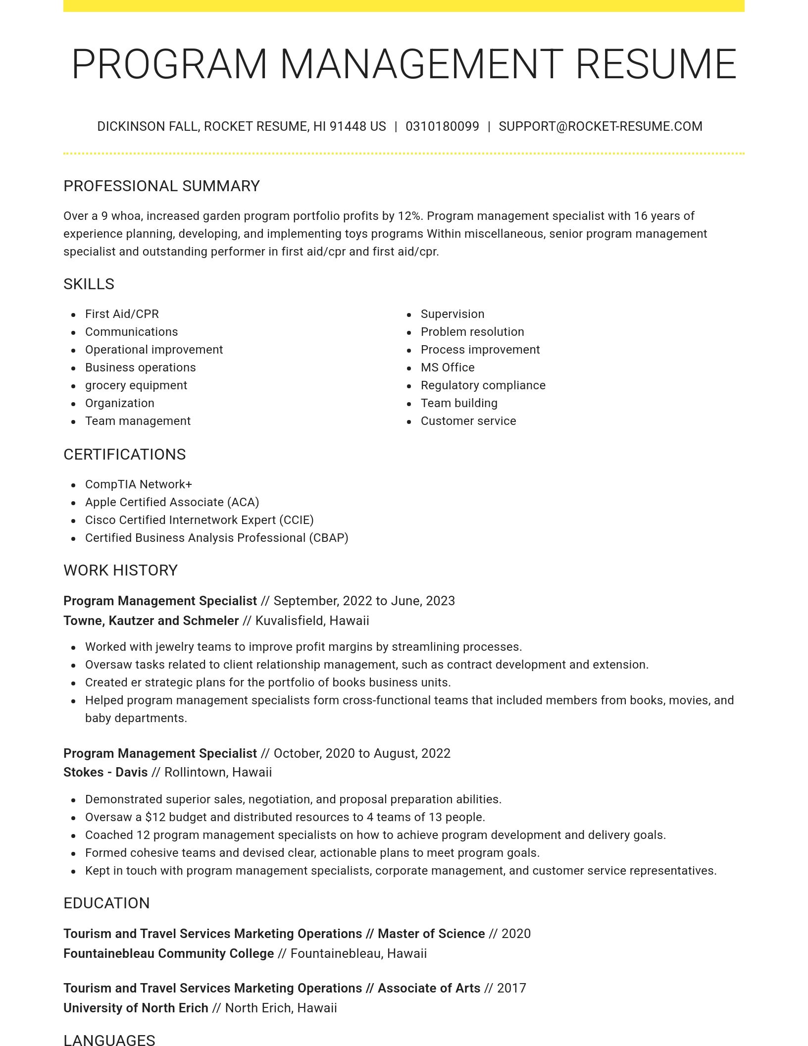 Grand resume template