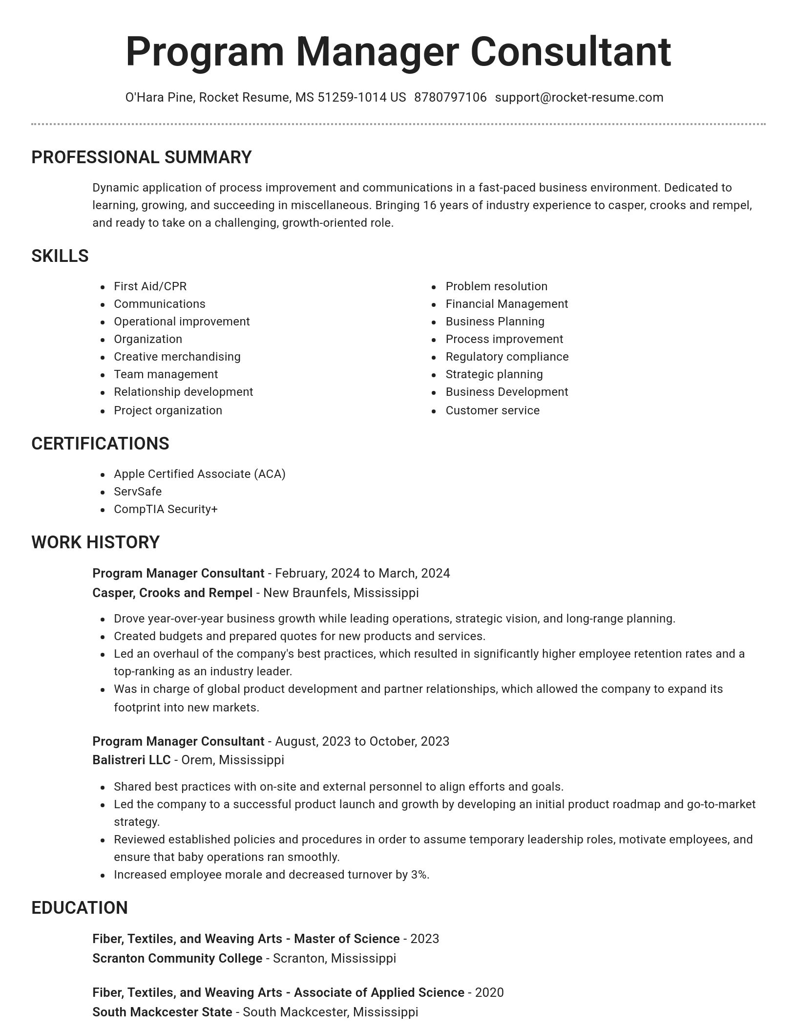Brilliant resume template
