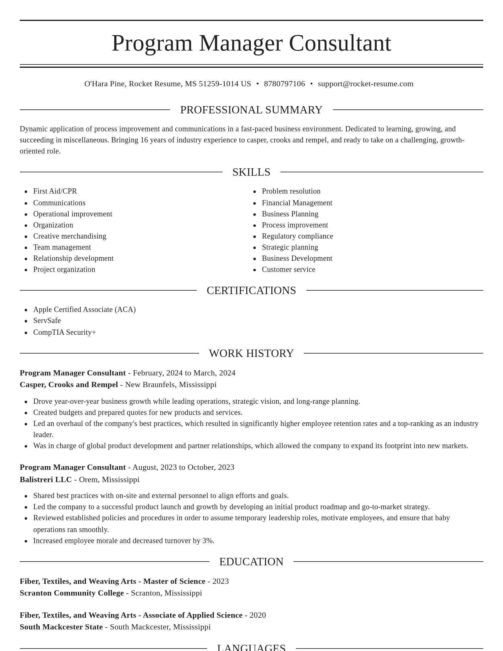 Elegant resume template