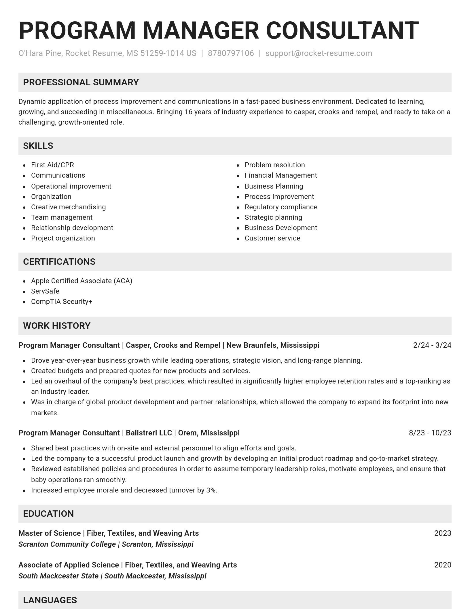 Genius resume template