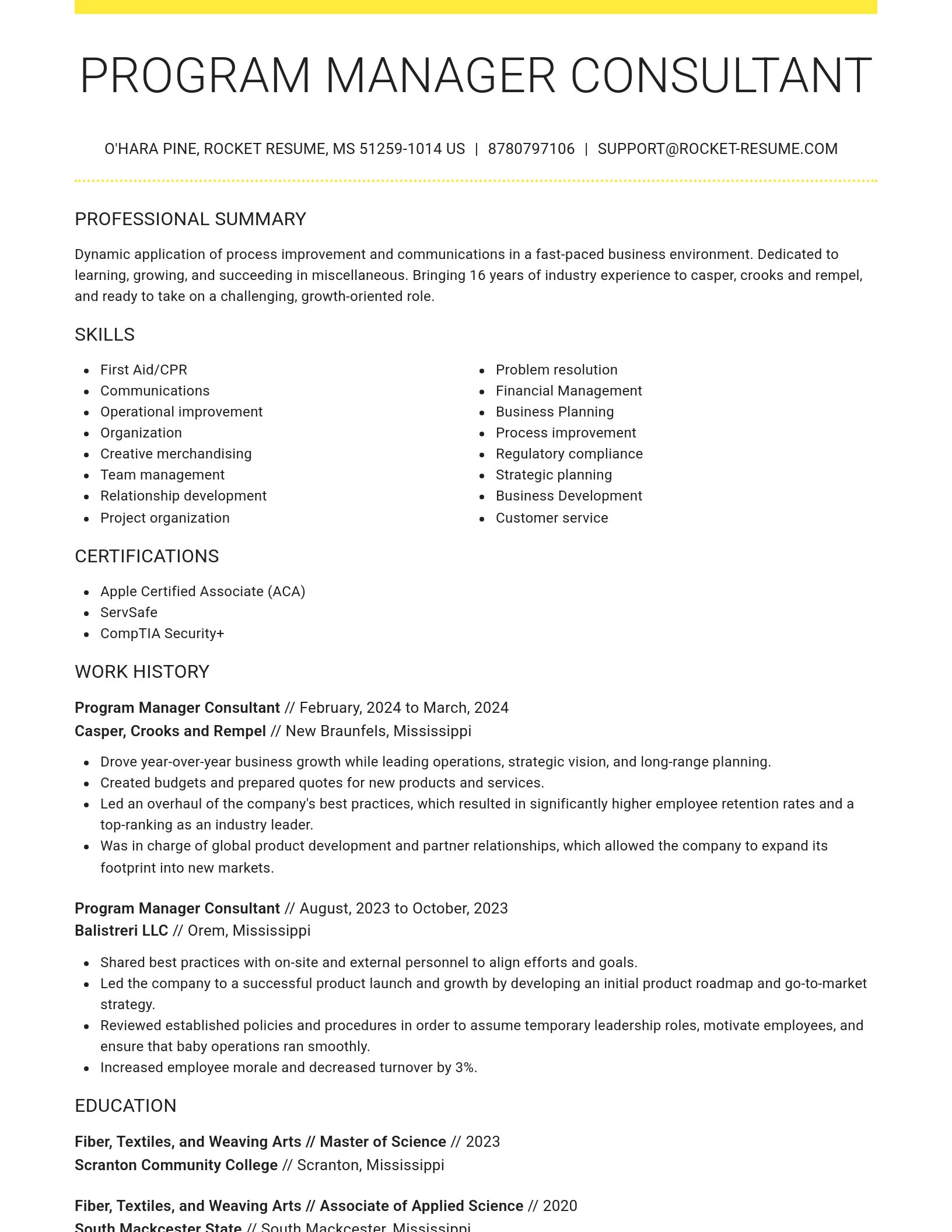 Grand resume template