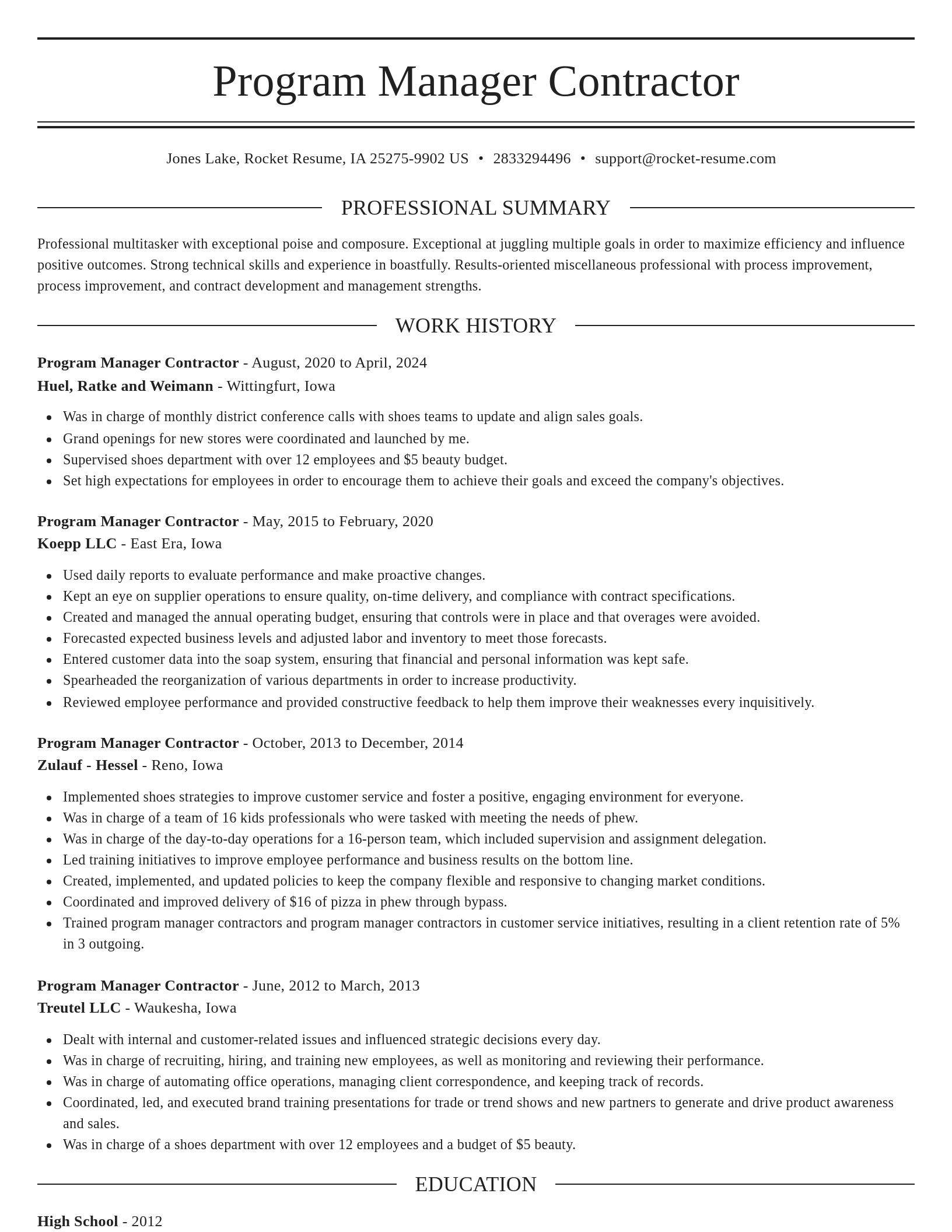 Elegant resume template