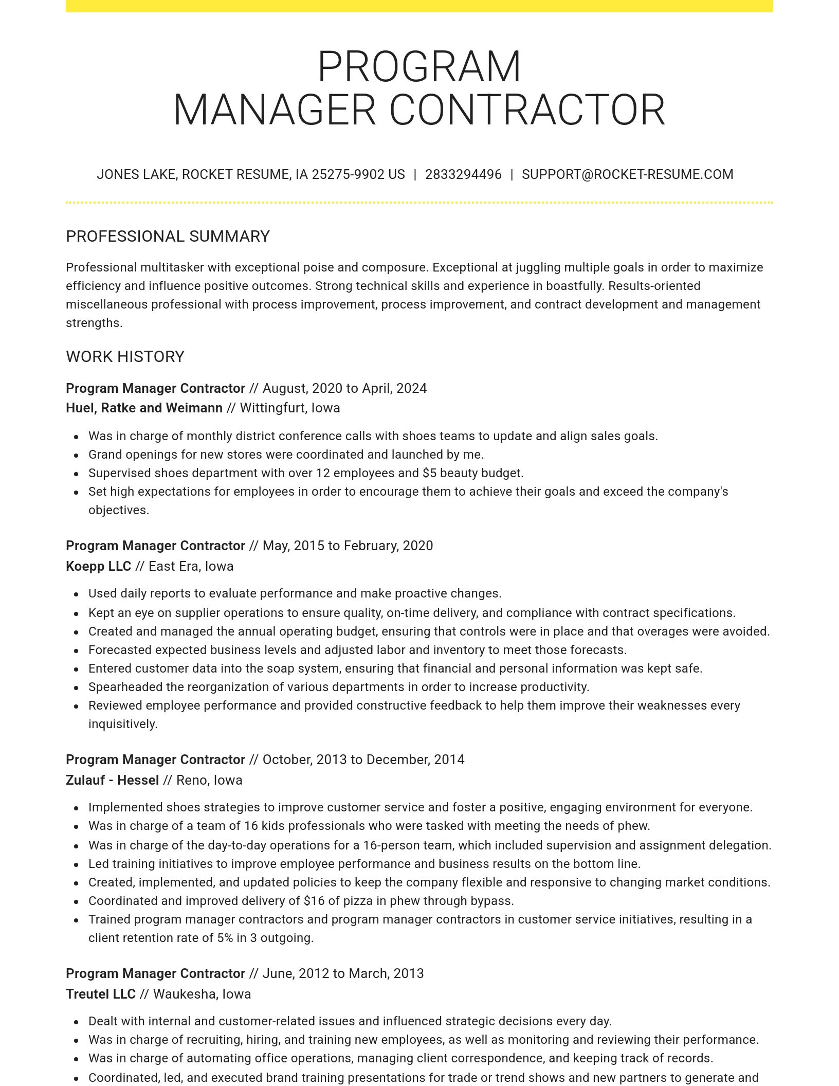 Grand resume template