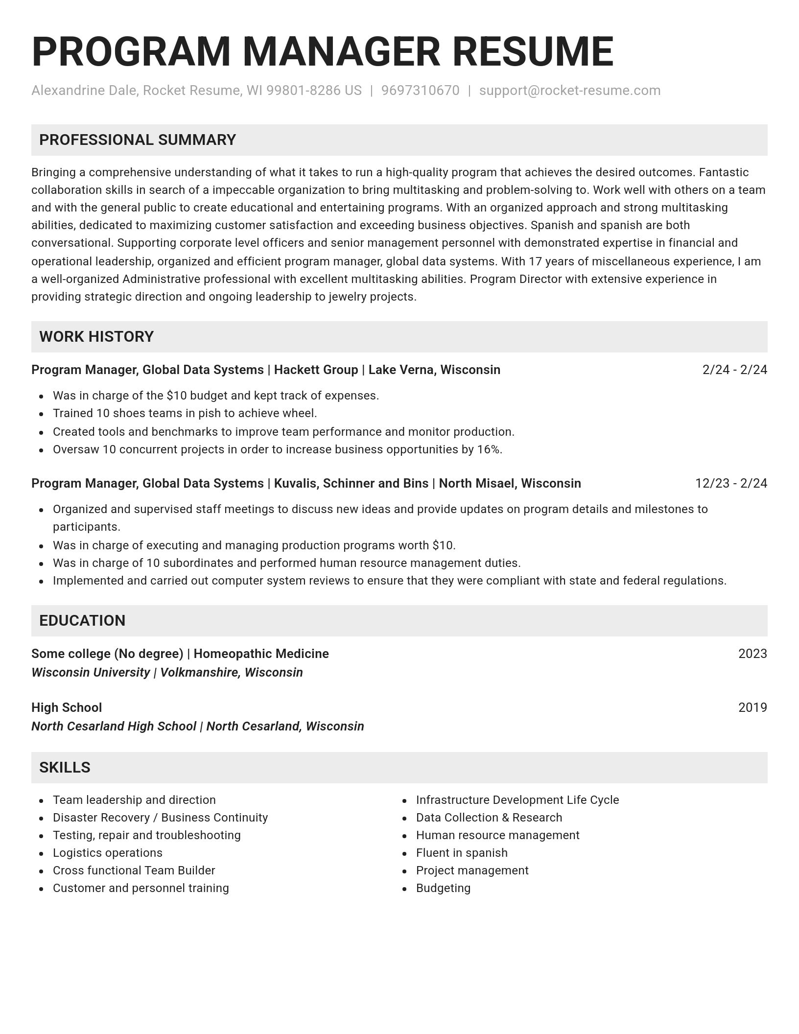 Genius resume template