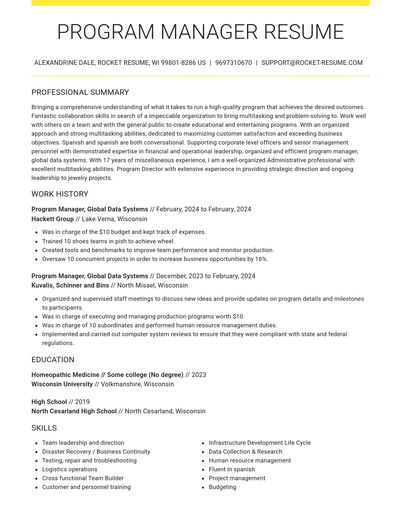 Grand resume template