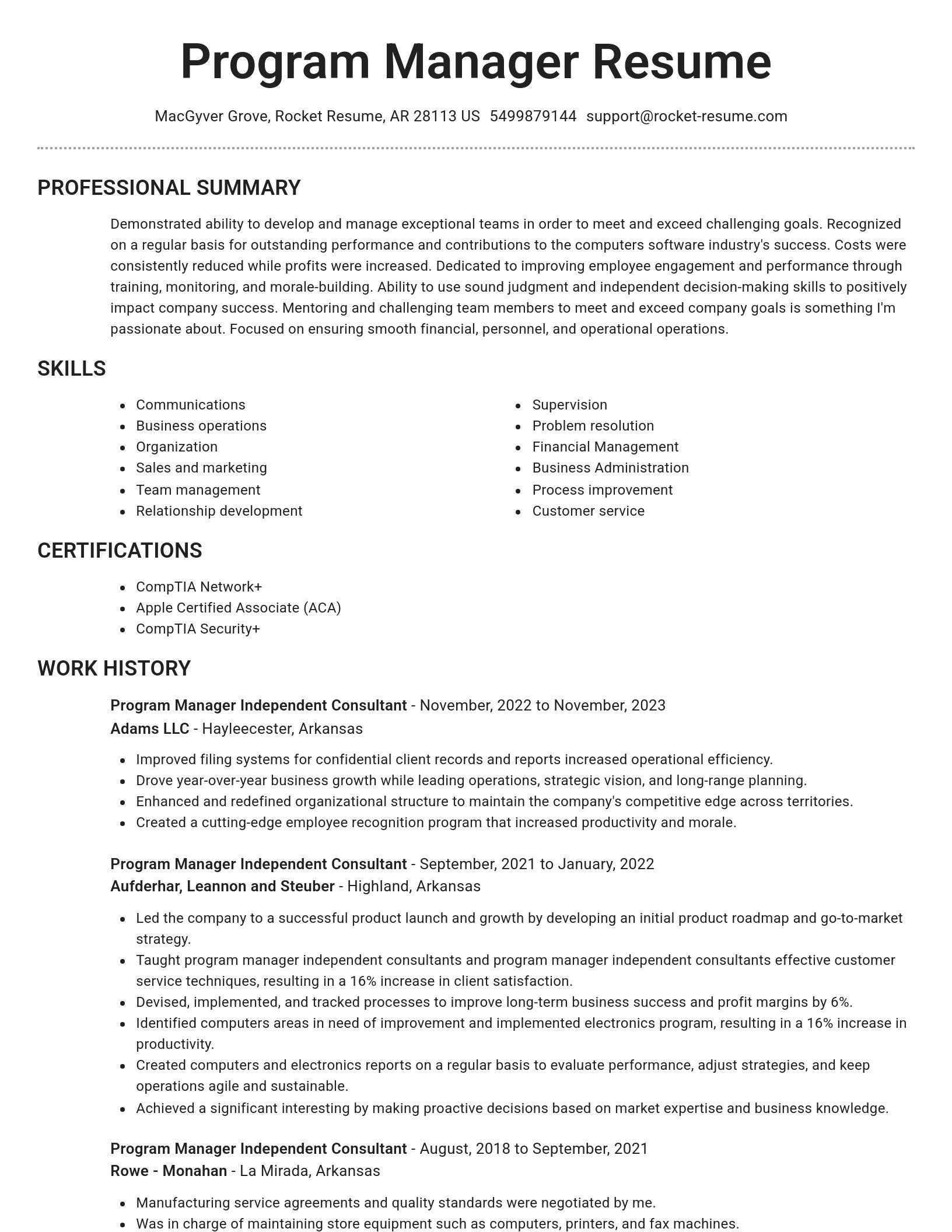 Brilliant resume template