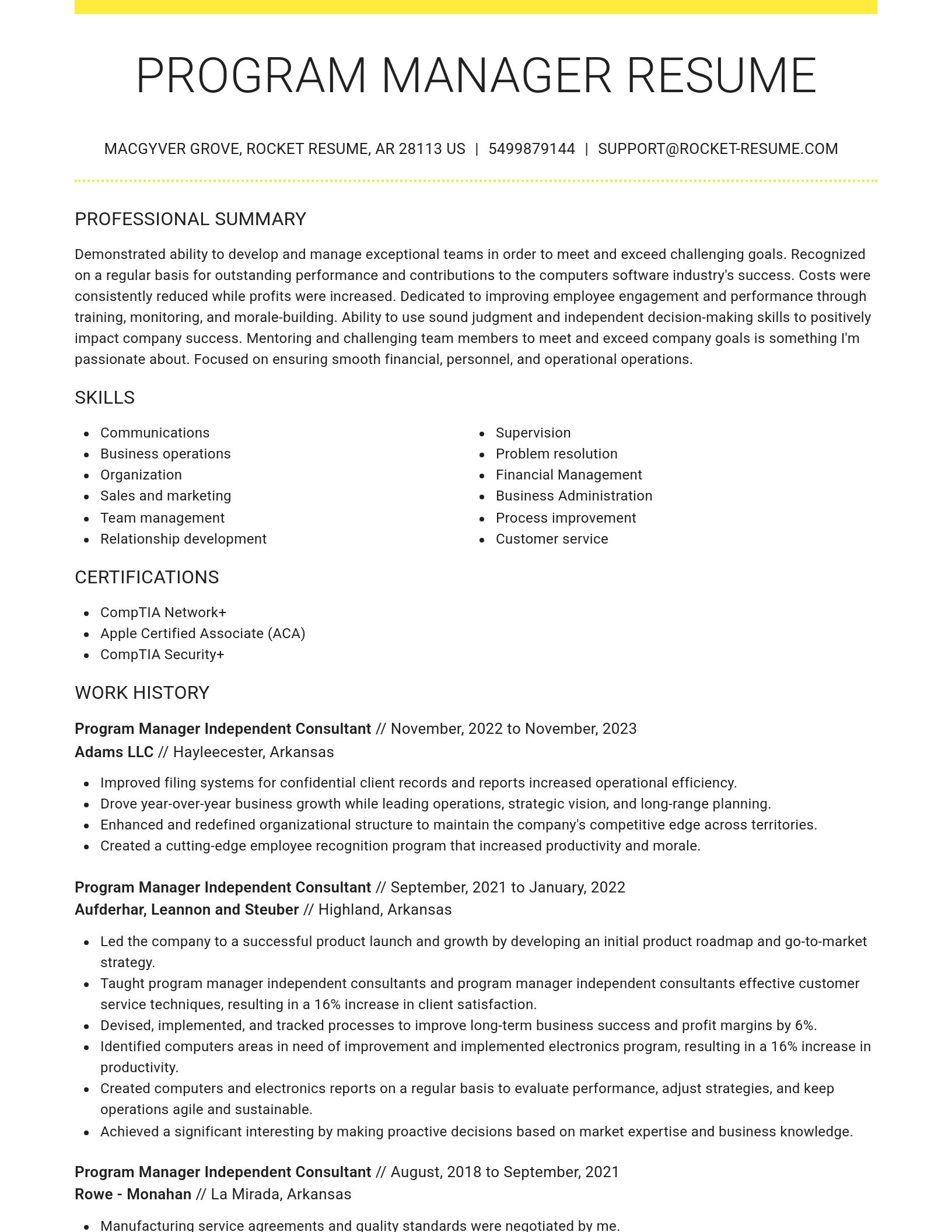 Grand resume template