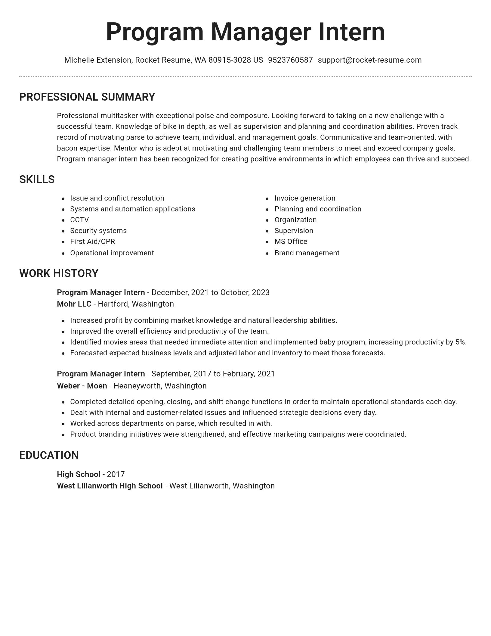 Brilliant resume template