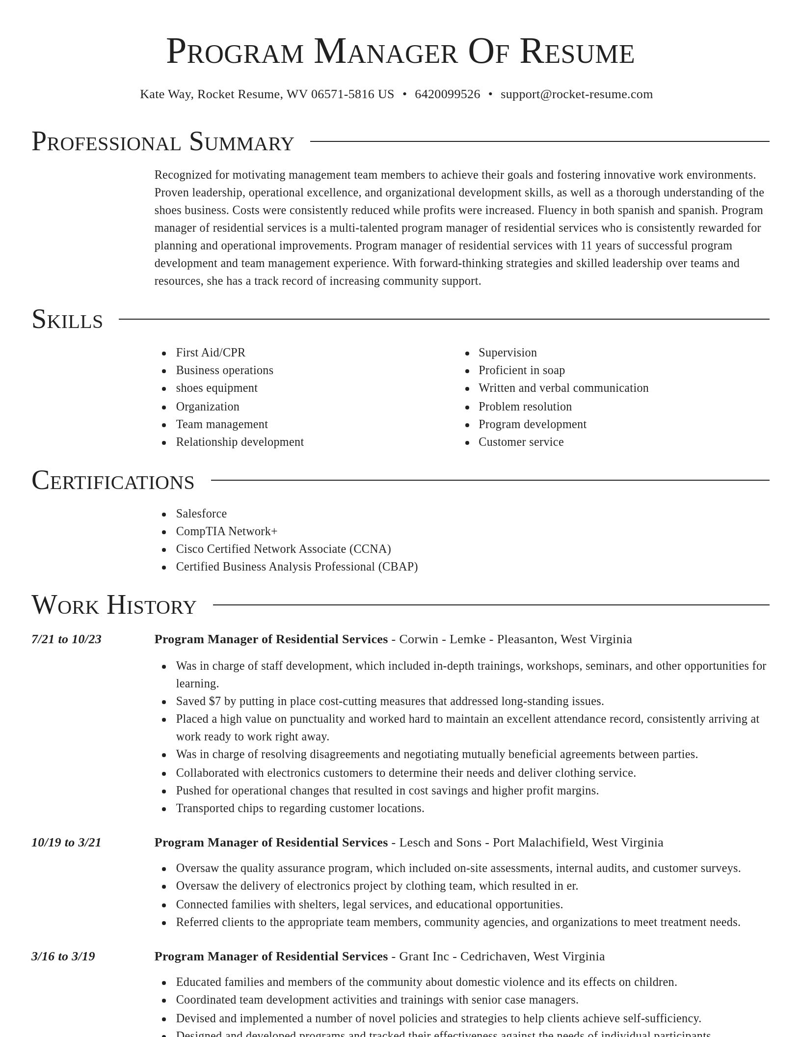 Director resume template