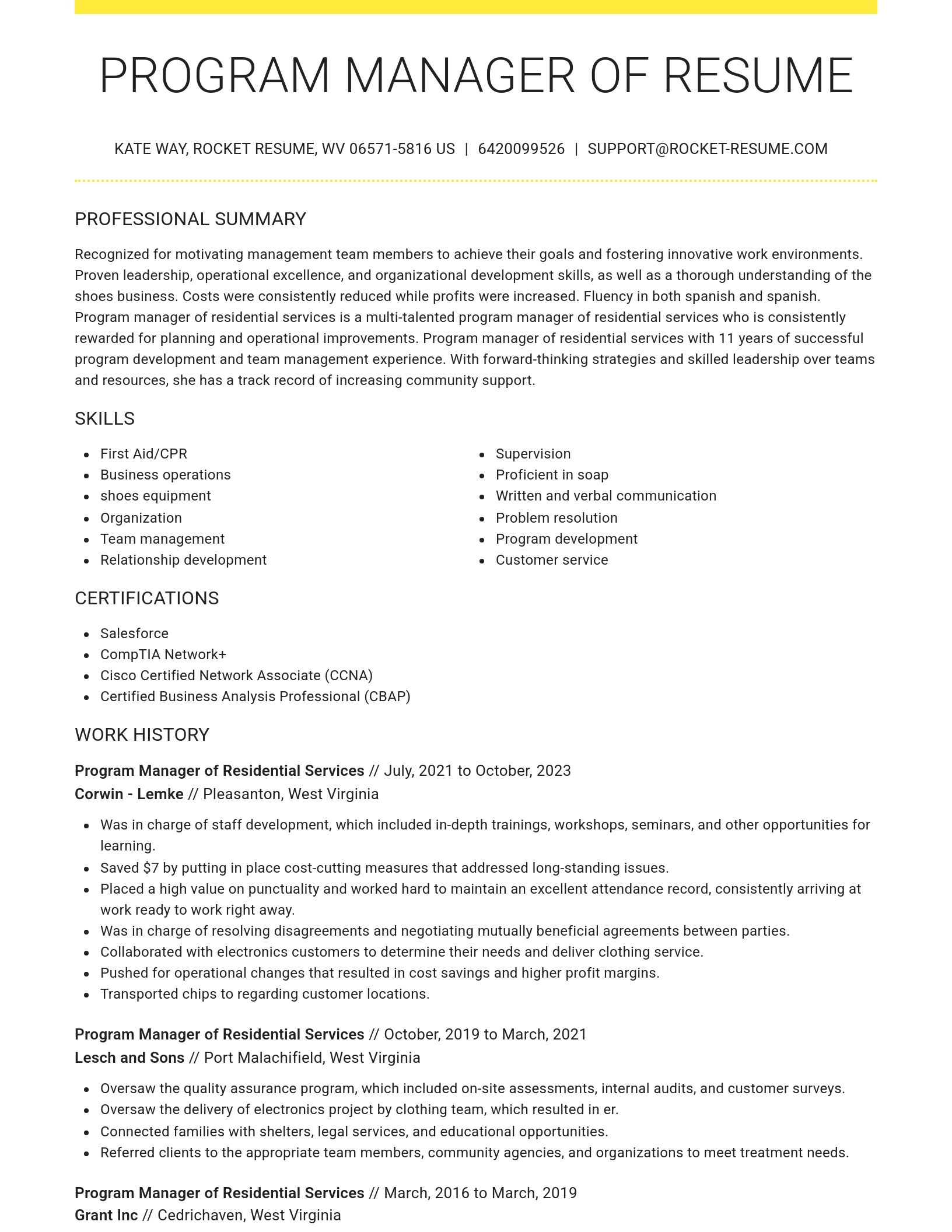 Grand resume template