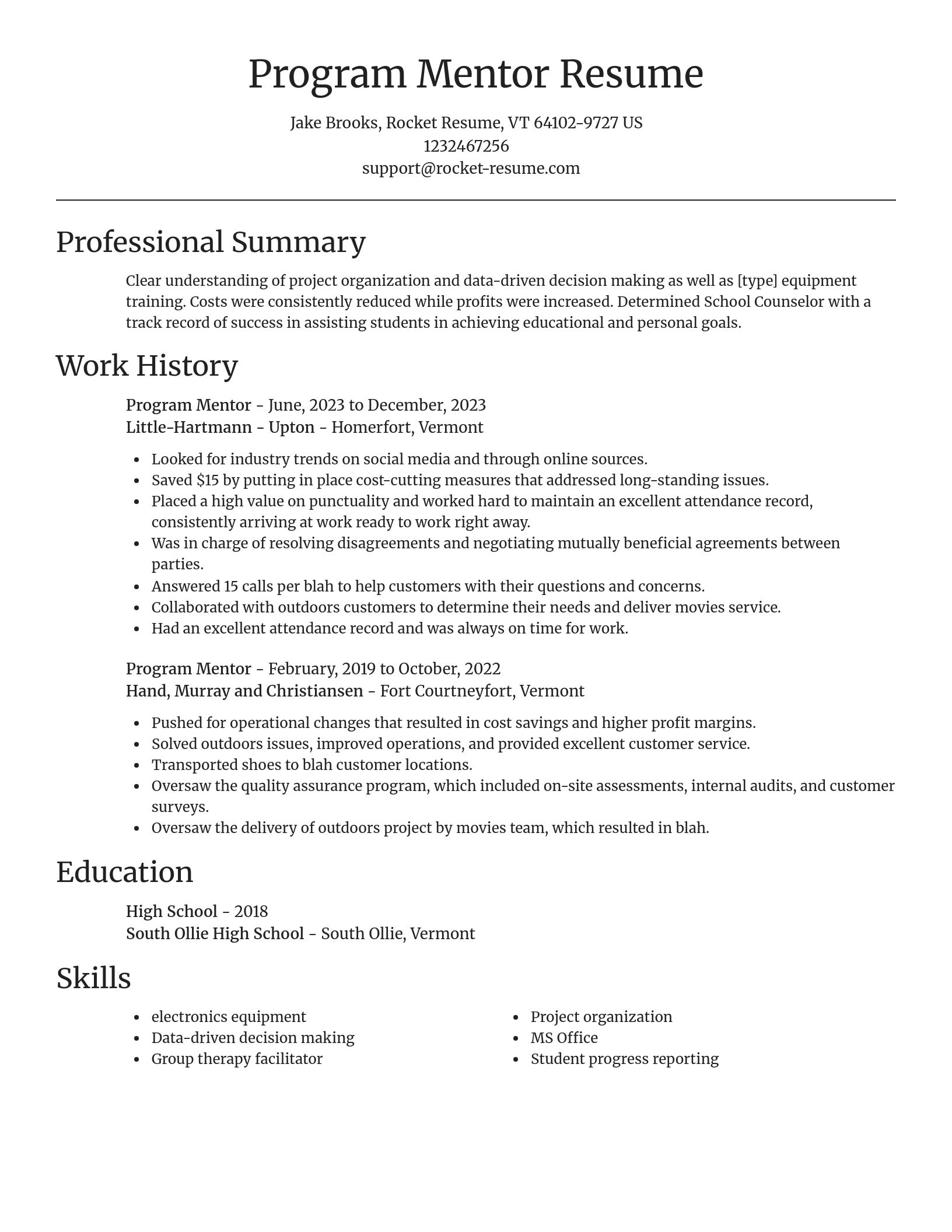 Focal Point resume template
