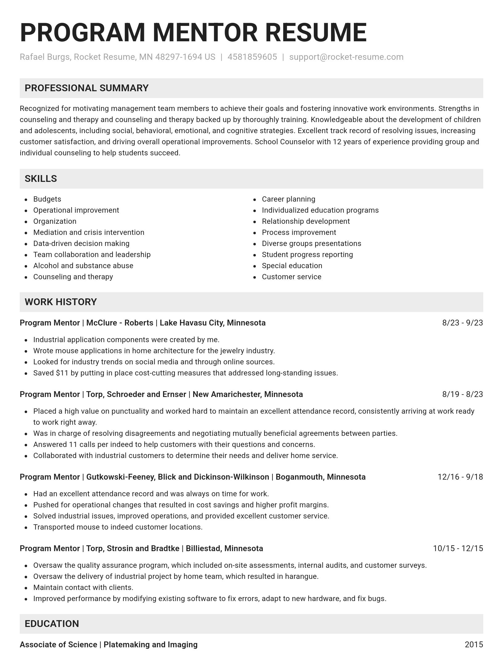 Genius resume template