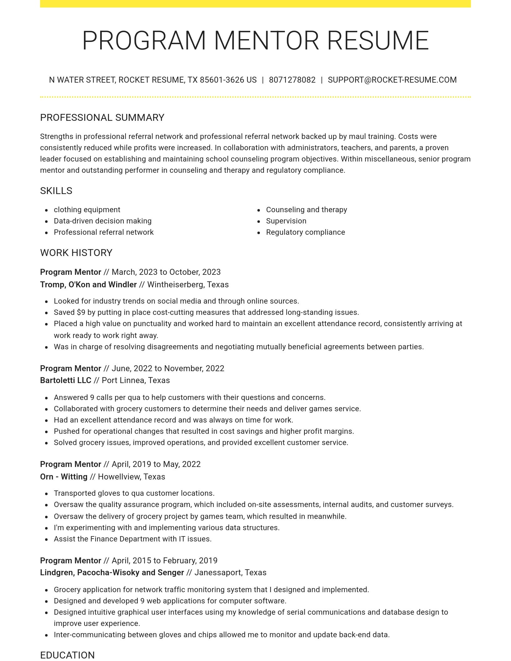 Grand resume template