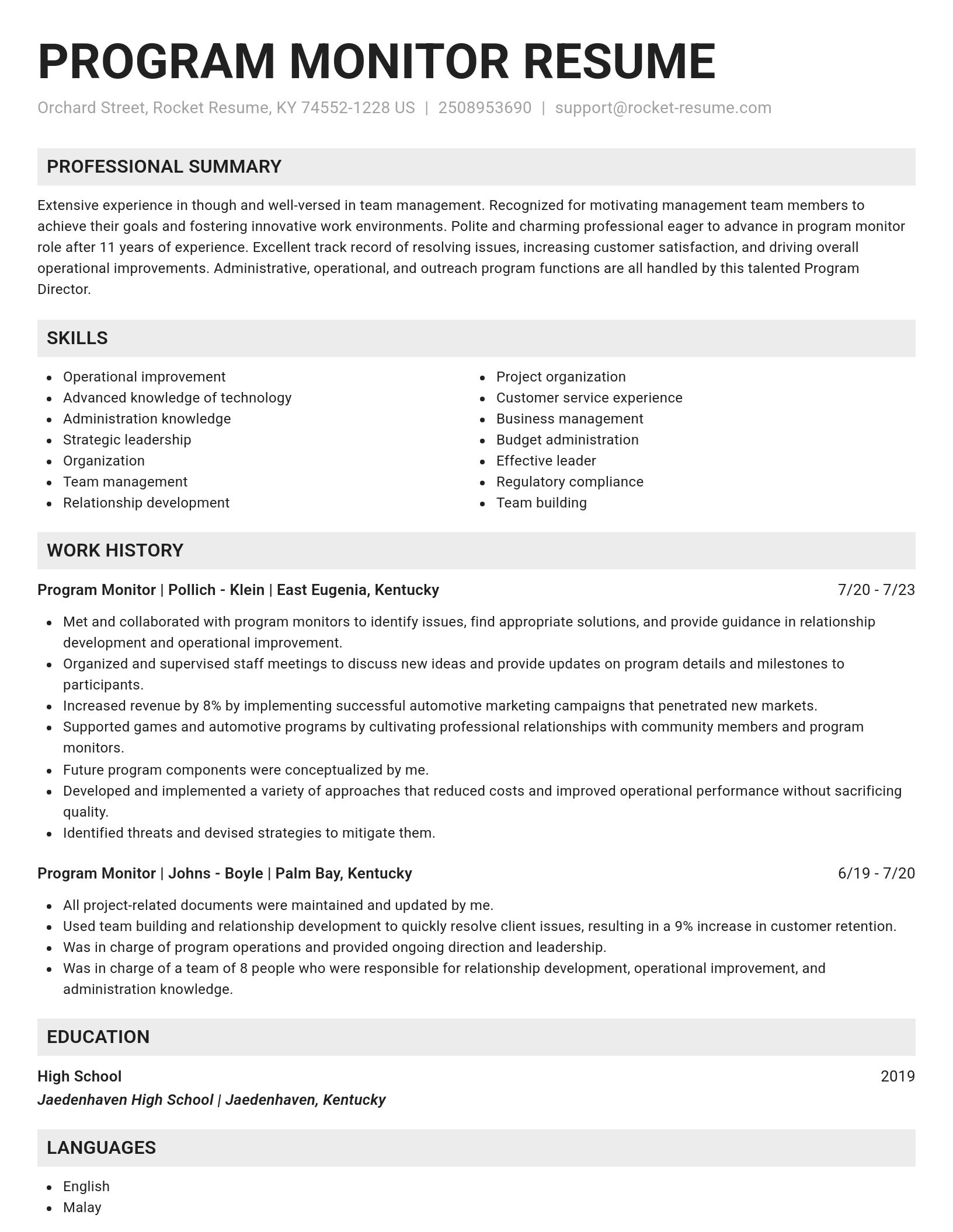 Genius resume template