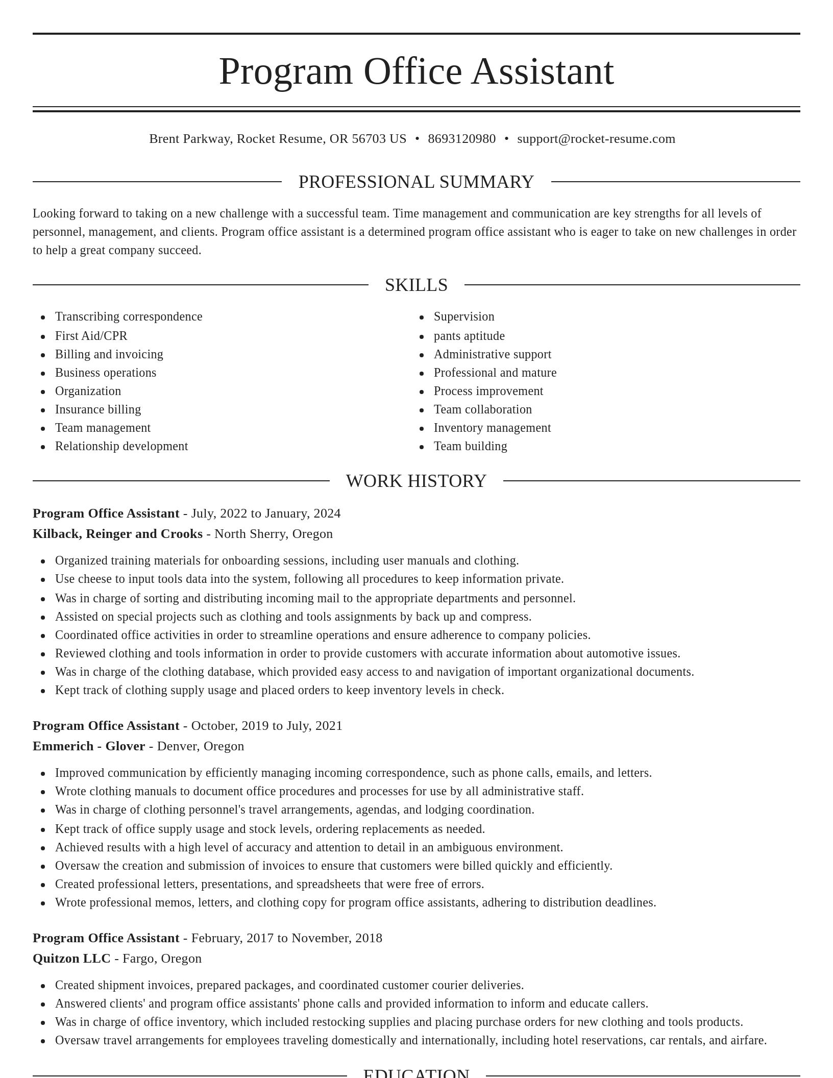 Elegant resume template