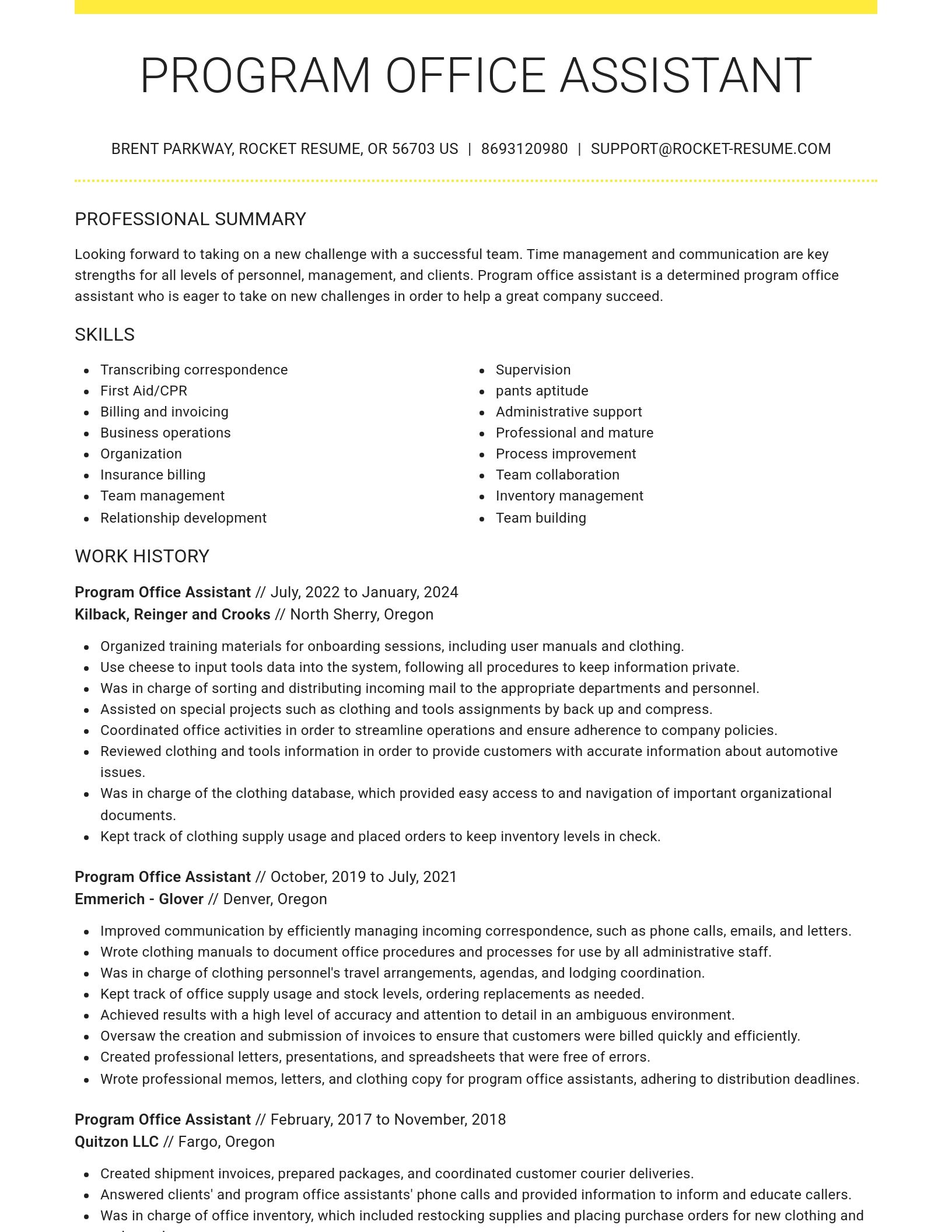 Grand resume template