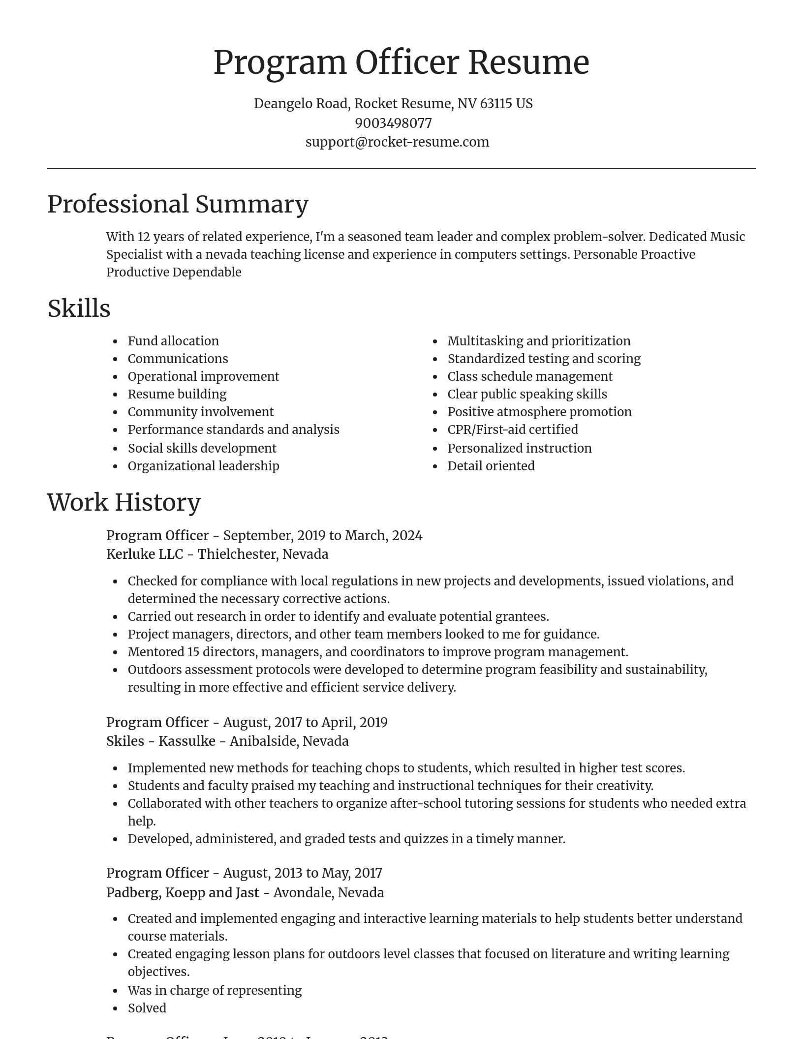 Focal Point resume template