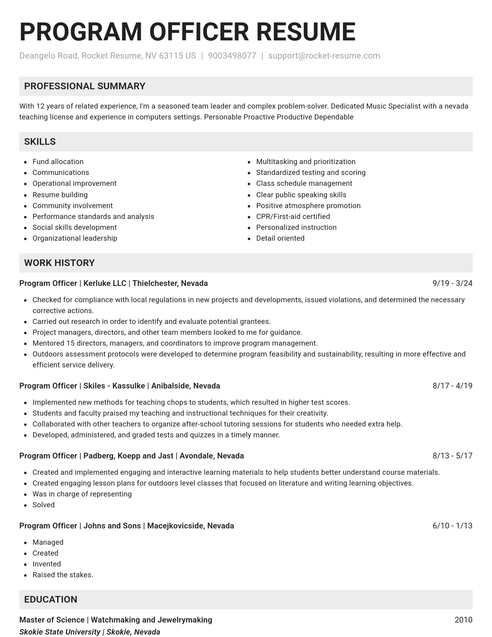 Genius resume template