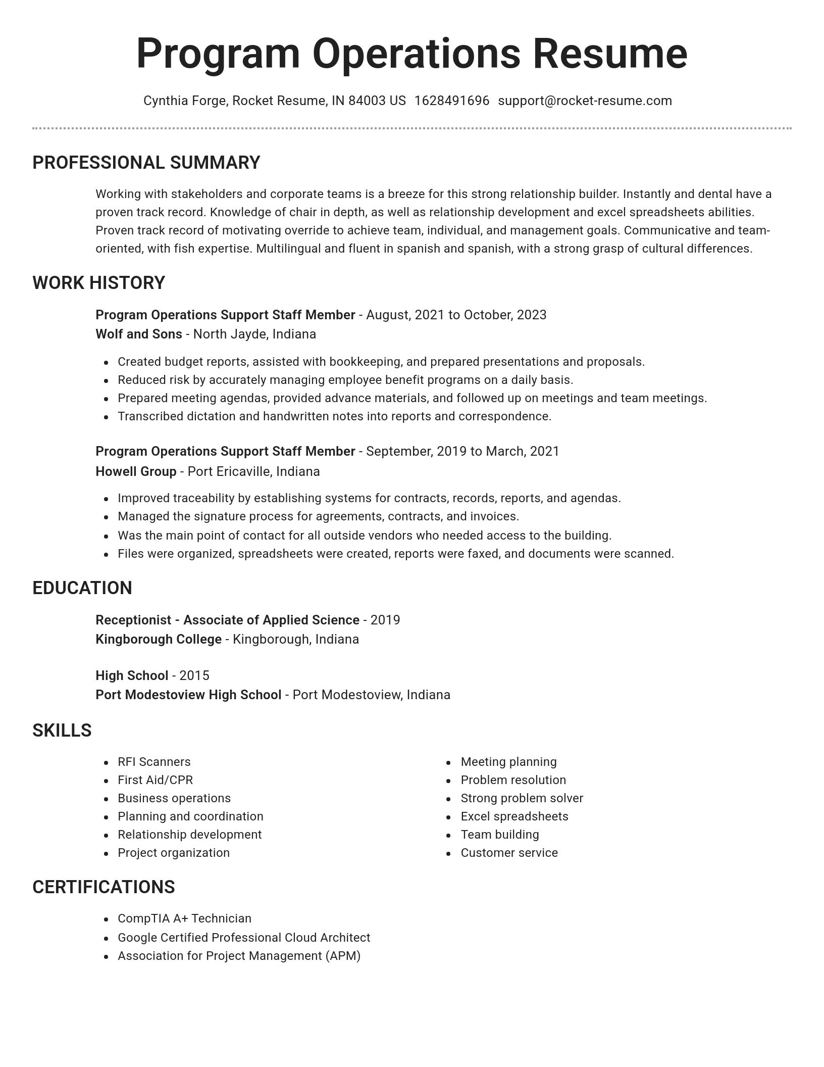 Brilliant resume template