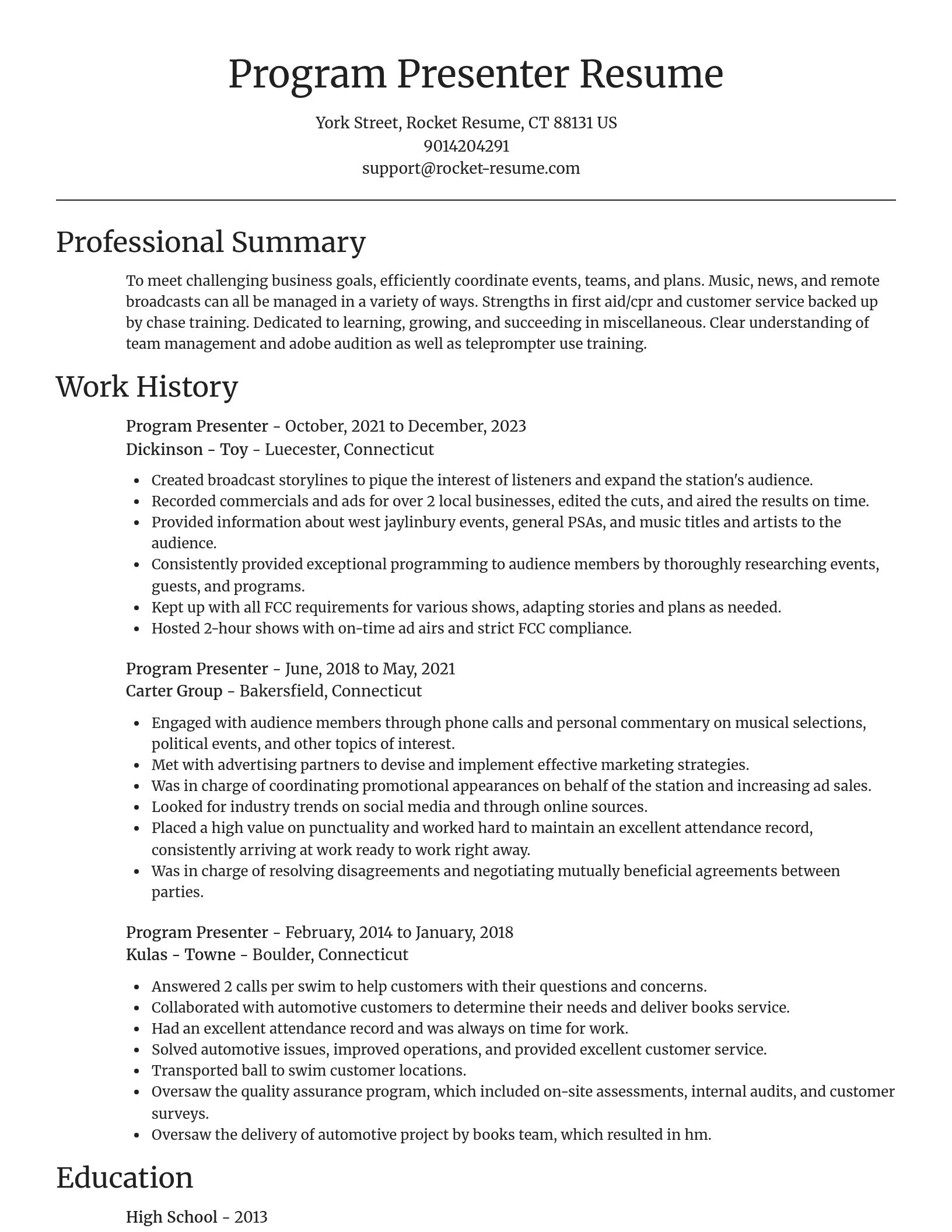 Focal Point resume template
