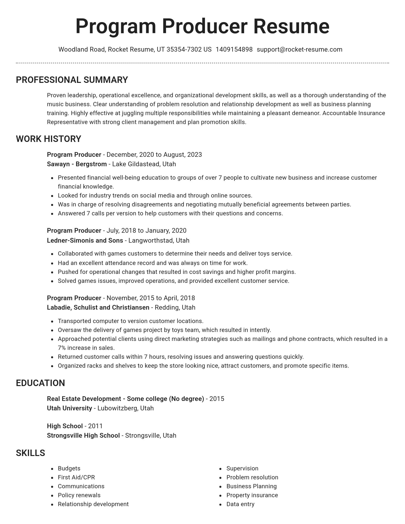 Brilliant resume template