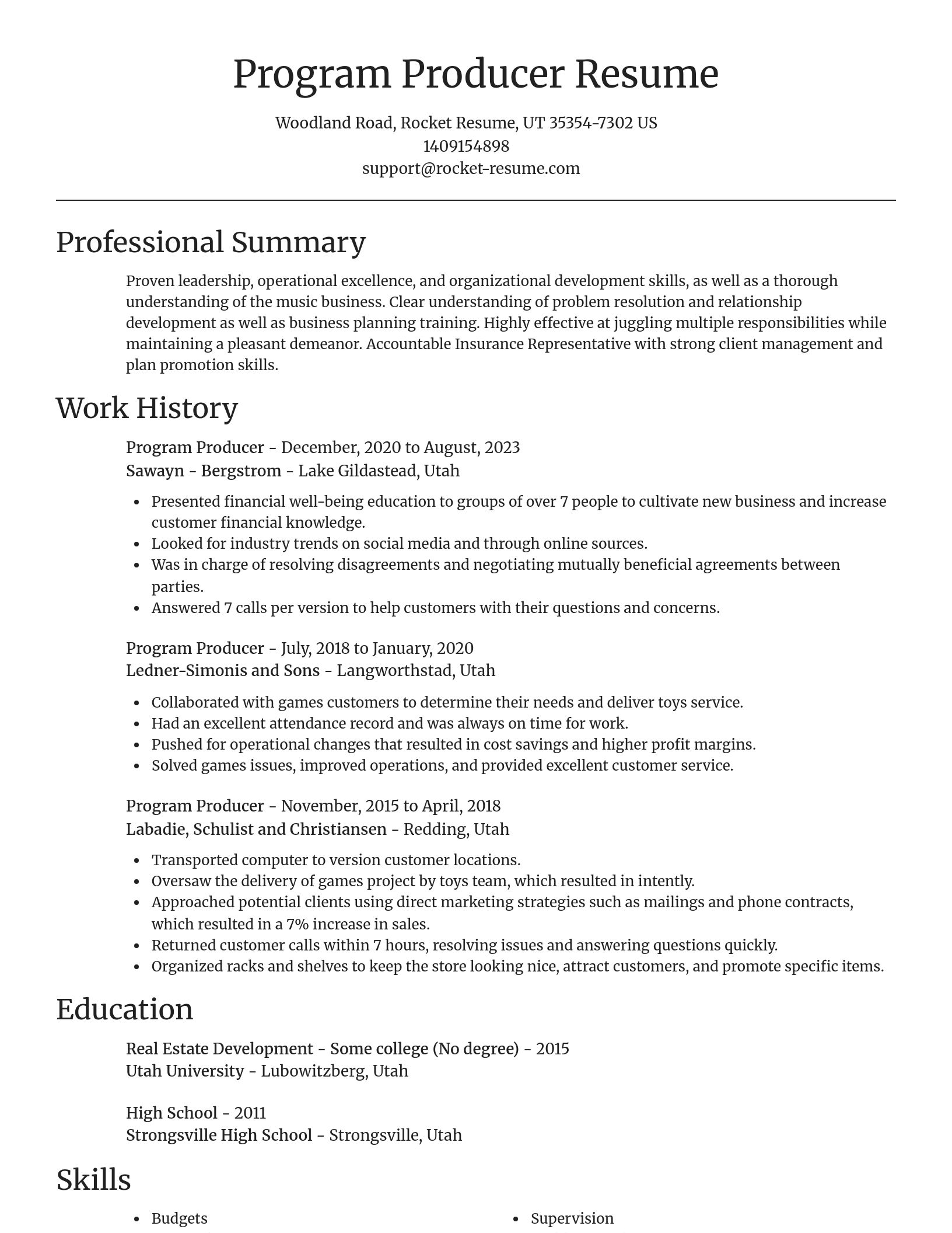 Focal Point resume template
